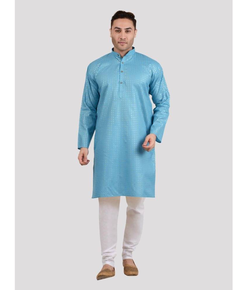 Maharaja - Blue Viscose Regular Fit Men's Kurta Pyjama Set ( Pack of 1 ) Maharaja - Blue Viscose Regular Fit Men's Kurta Pyjama Set ( Pack of 1 )