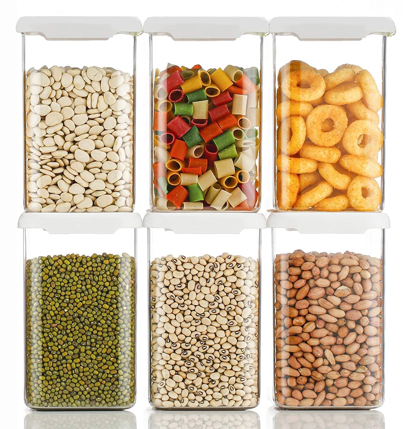     			NCMART - Polyproplene Multicolor Food Container ( Set of 6 - 1100 )