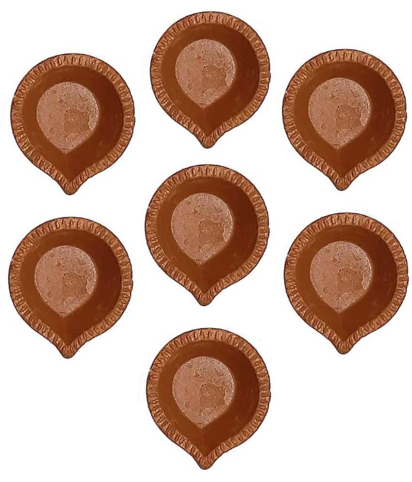 Spherulemuster Terracotta Designer Diya - Pack of 25