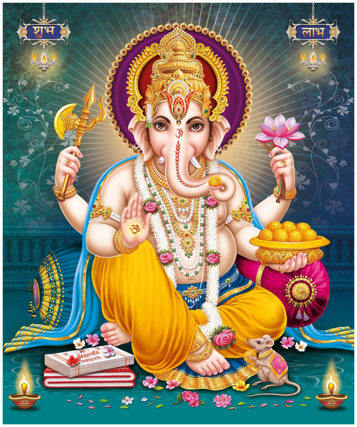     			Asmi Collection Beautiful God Ganesha Self Adhesive Wall Sticker ( 72 x 60 cms )