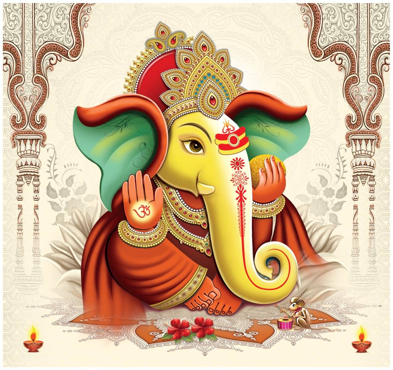 Asmi Collection Beautiful God Ganesha Self Adhesive Wall Sticker ( 60 x 65 cms ) Asmi Collection Beautiful God Ganesha Self Adhesive Wall Sticker ( 60 x 65 cms )