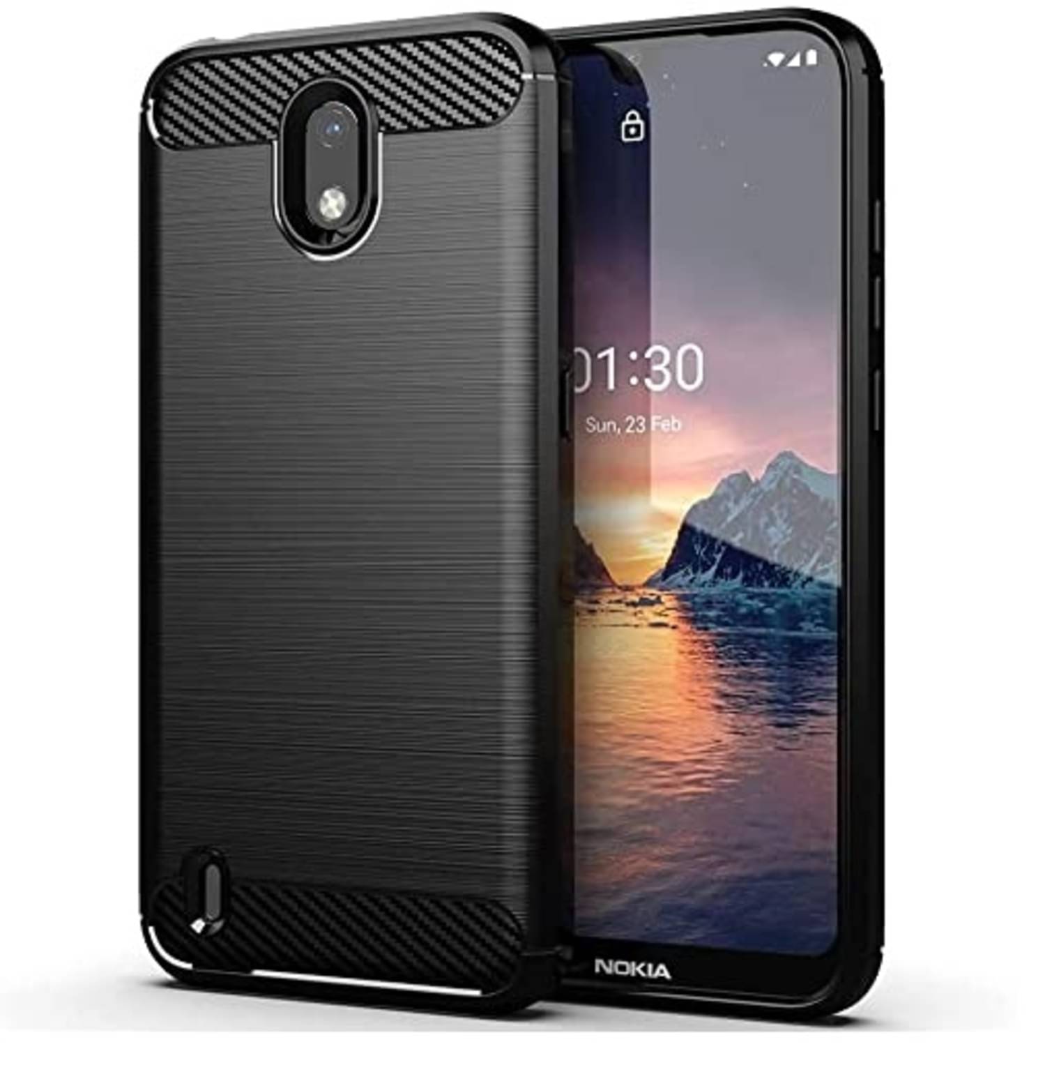 BEING STYLISH - Black Silicon Plain Cases Compatible For Nokia C01 Plus ( Pack of 1 )     			BEING STYLISH - Black Silicon Plain Cases Compatible For Nokia C01 Plus ( Pack of 1 )