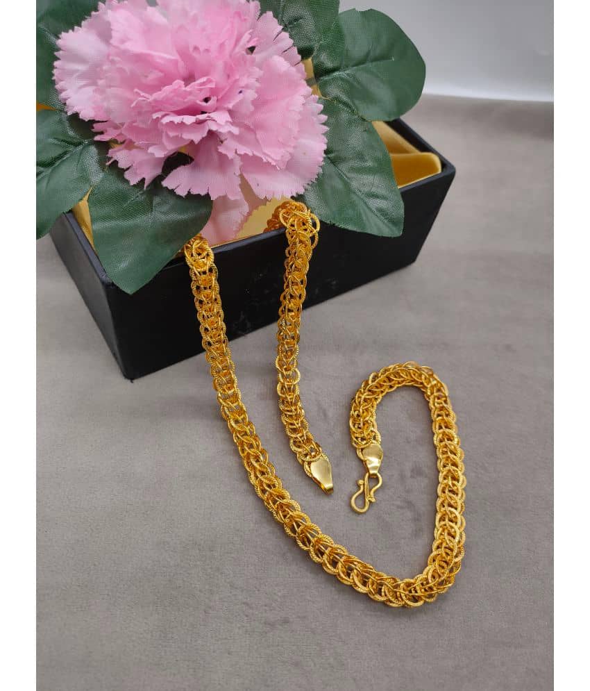 KRIMO Gold Plated Brass Chain ( Pack of 1 )