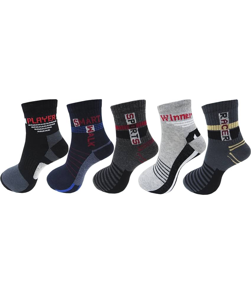 RC. ROYAL CLASS - Cotton Men's Self Design Multicolor Ankle Length Socks ( Pack of 5 )