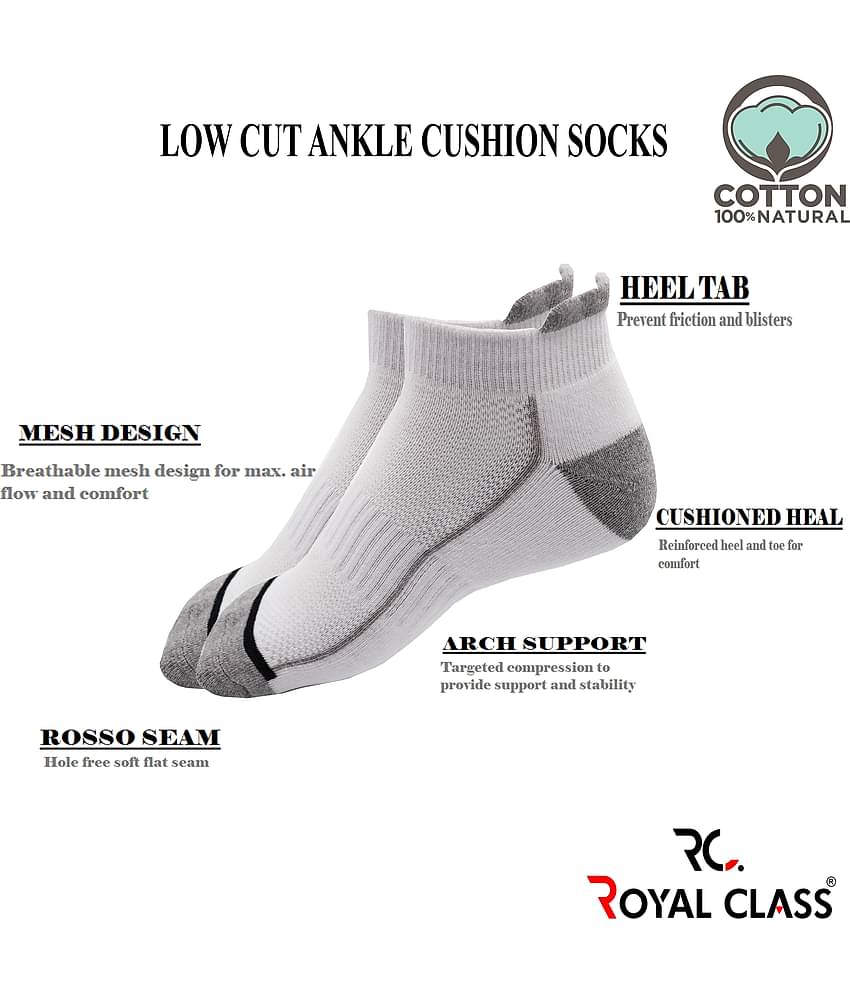 RC. ROYAL CLASS - Cotton Men's Colorblock Multicolor Low Cut Socks ( Pack of 3 )