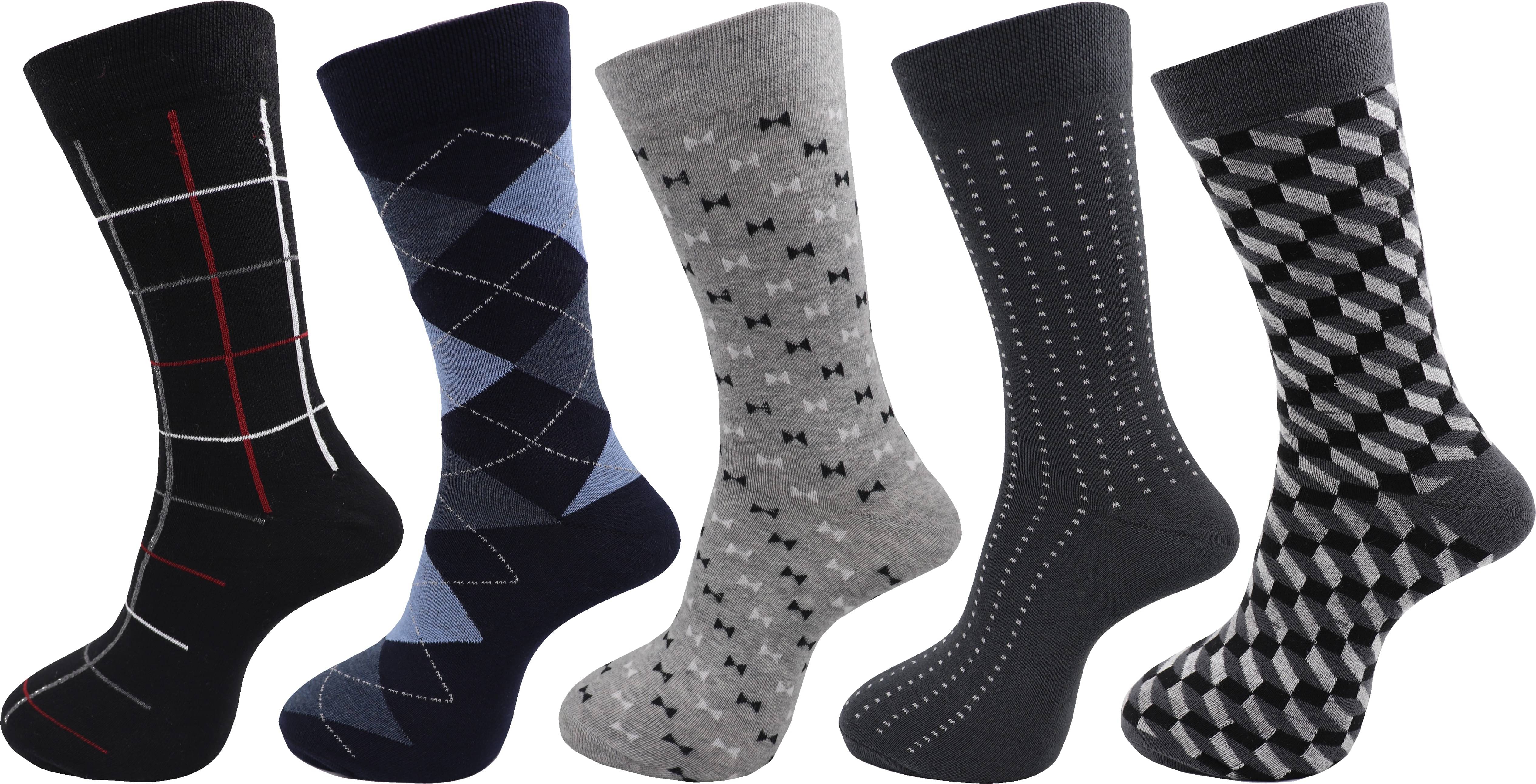     			RC. ROYAL CLASS - Cotton Men's Printed Multicolor Full Length Socks ( Pack of 5 )