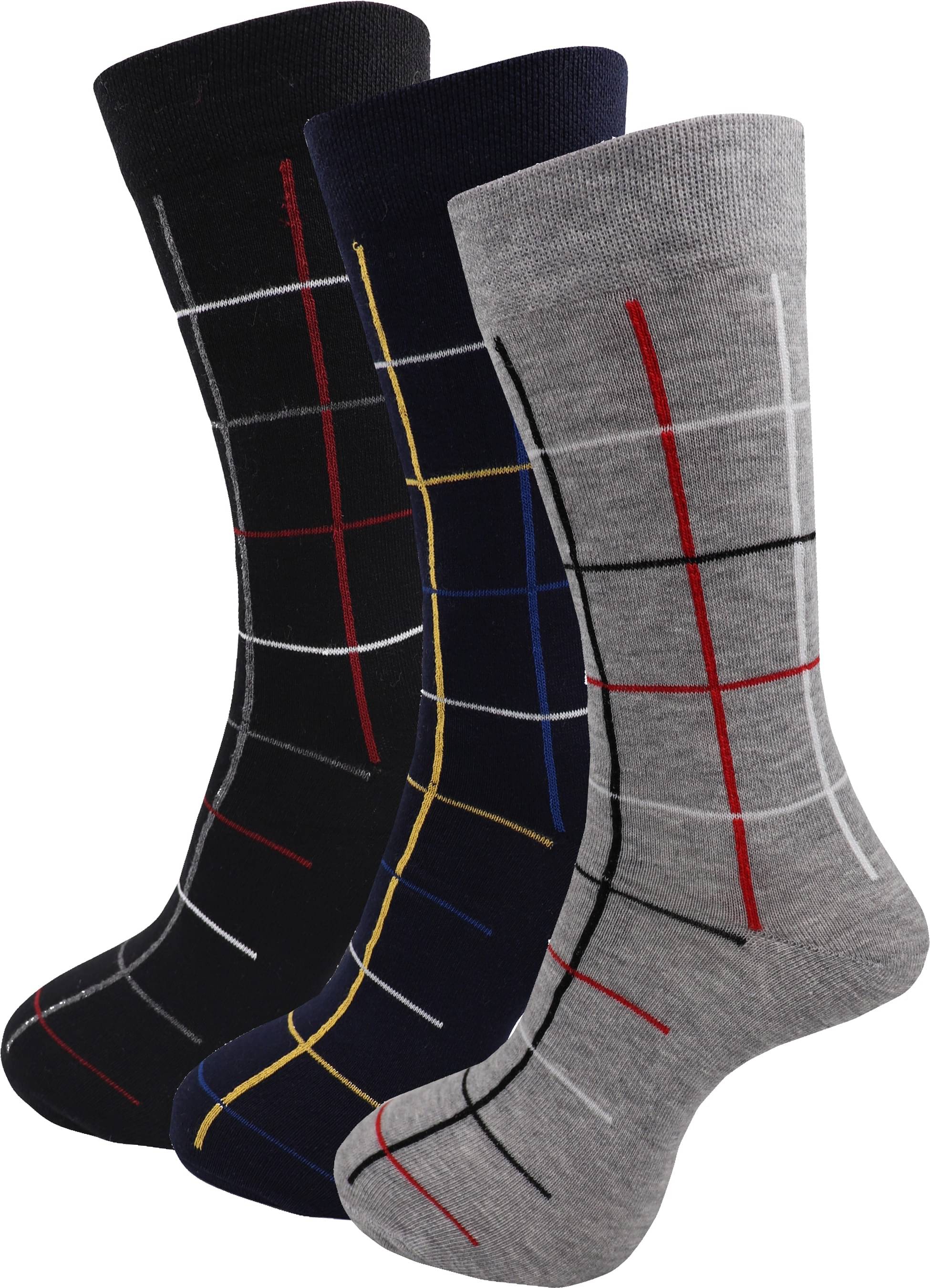 RC. ROYAL CLASS - Cotton Men's Checks Multicolor Full Length Socks ( Pack of 3 ) RC. ROYAL CLASS - Cotton Men's Checks Multicolor Full Length Socks ( Pack of 3 )