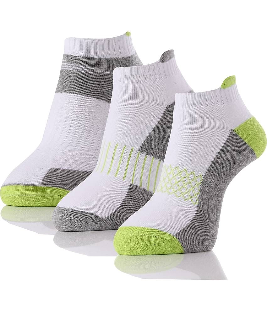 RC. ROYAL CLASS - Cotton Men's Colorblock White Ankle Length Socks ( Pack of 3 )