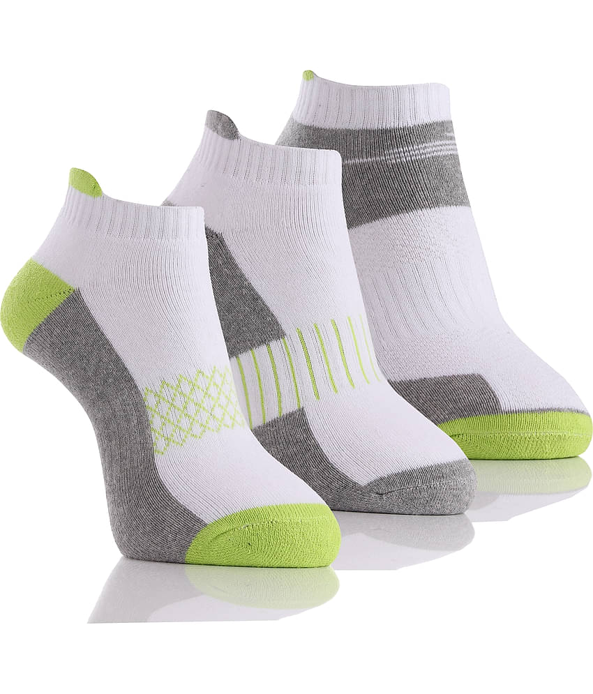 RC. ROYAL CLASS - Cotton Men's Colorblock White Ankle Length Socks ( Pack of 3 )