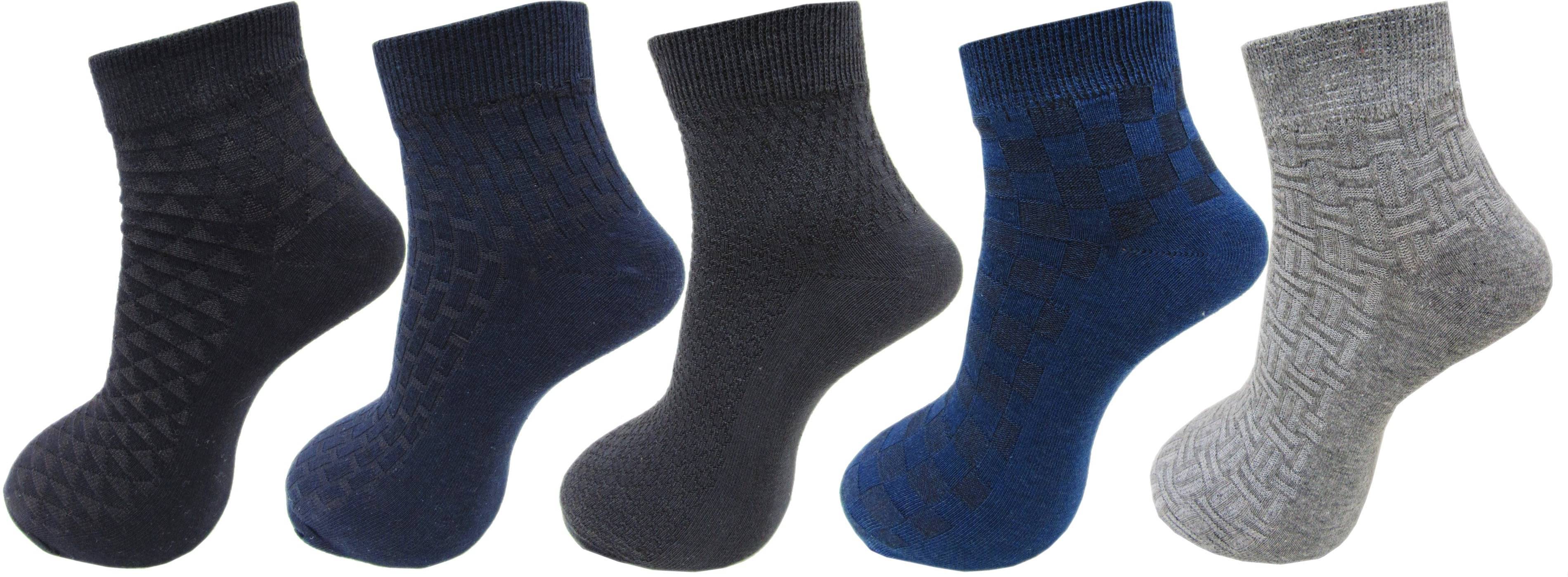     			RC. ROYAL CLASS - Cotton Men's Self Design Multicolor Ankle Length Socks ( Pack of 5 )