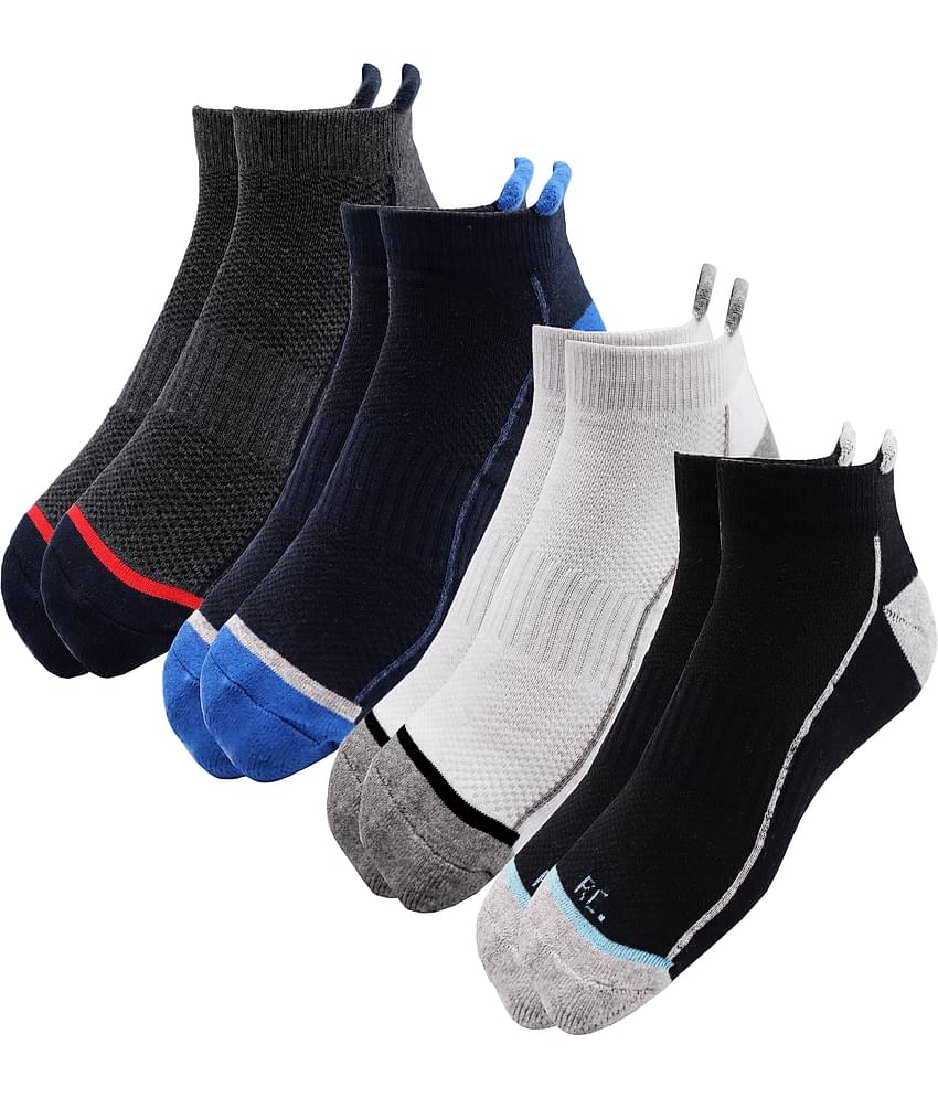 RC. ROYAL CLASS - Cotton Men's Colorblock Multicolor Mid Length Socks ( Pack of 4 )