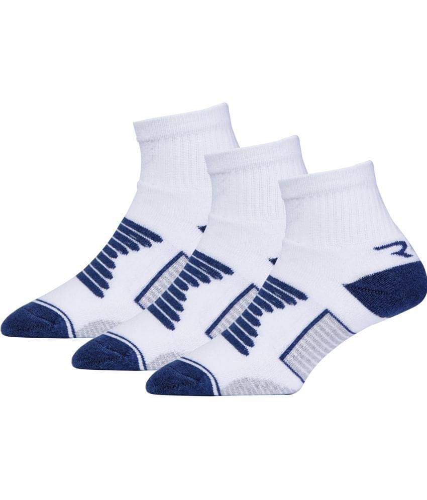     			RC. ROYAL CLASS - Cotton Men's Colorblock White Ankle Length Socks ( Pack of 3 )