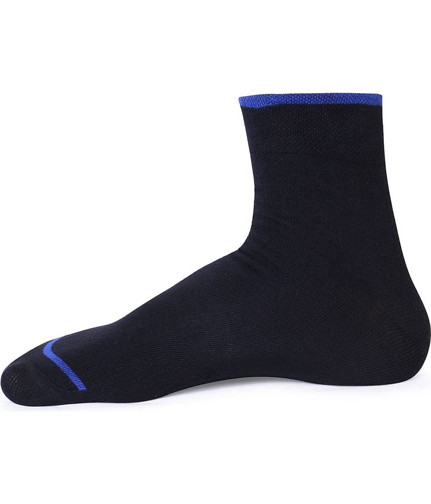 RC. ROYAL CLASS - Cotton Men's Striped Black Ankle Length Socks ( Pack of 5 )