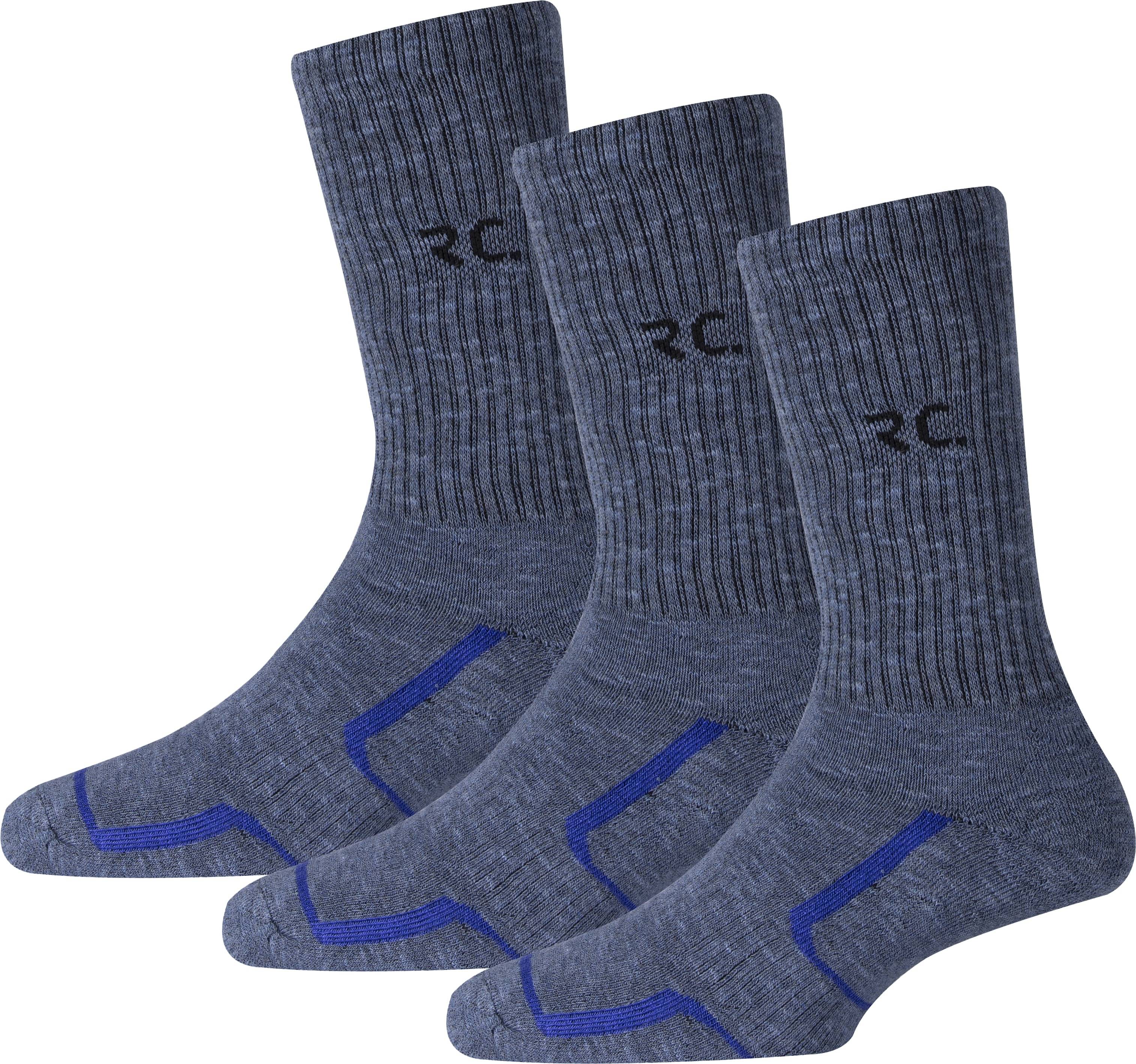     			RC. ROYAL CLASS - Cotton Men's Striped Blue Mid Length Socks ( Pack of 3 )