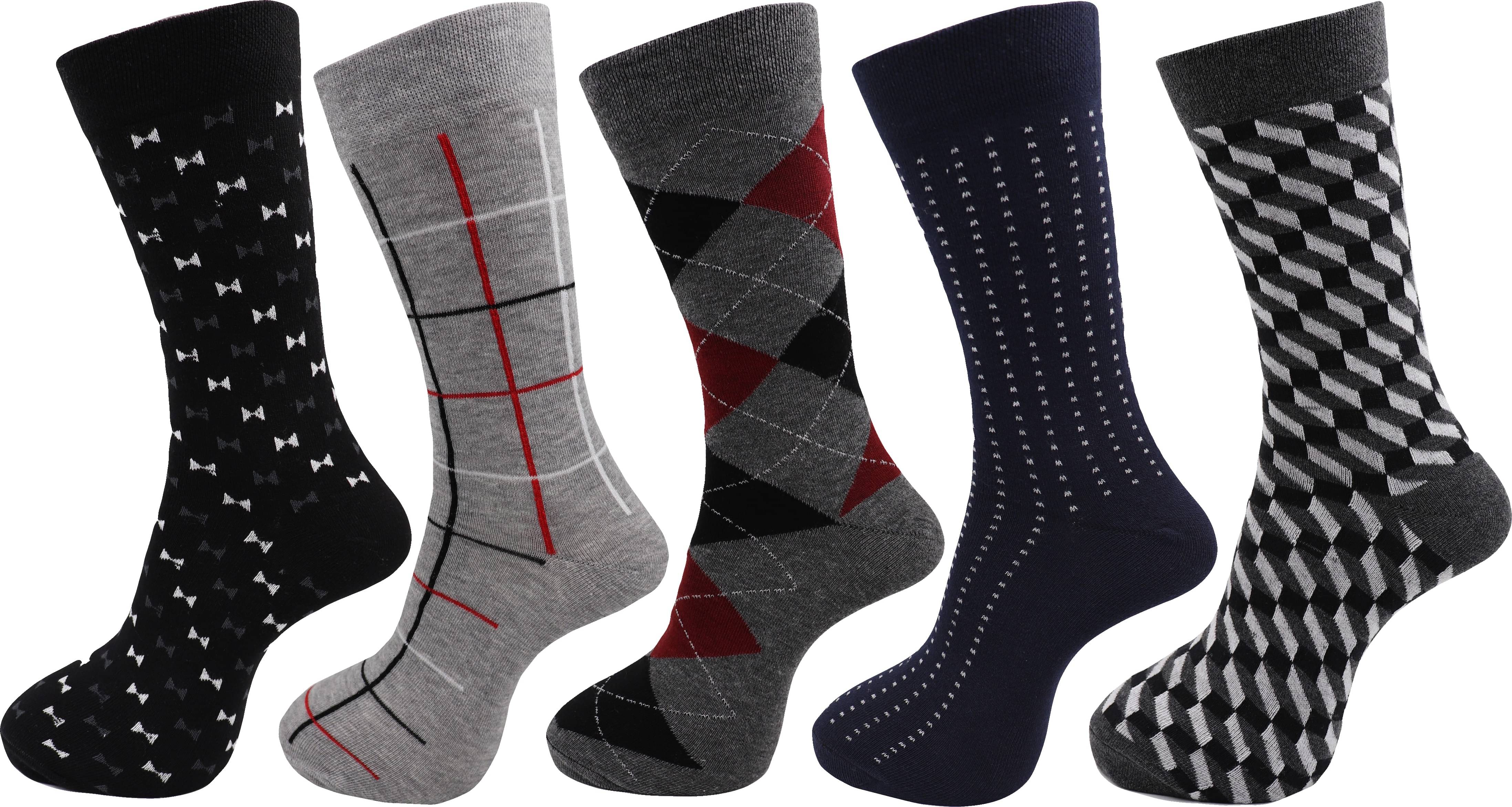     			RC. ROYAL CLASS - Cotton Men's Self Design Multicolor Mid Length Socks ( Pack of 5 )