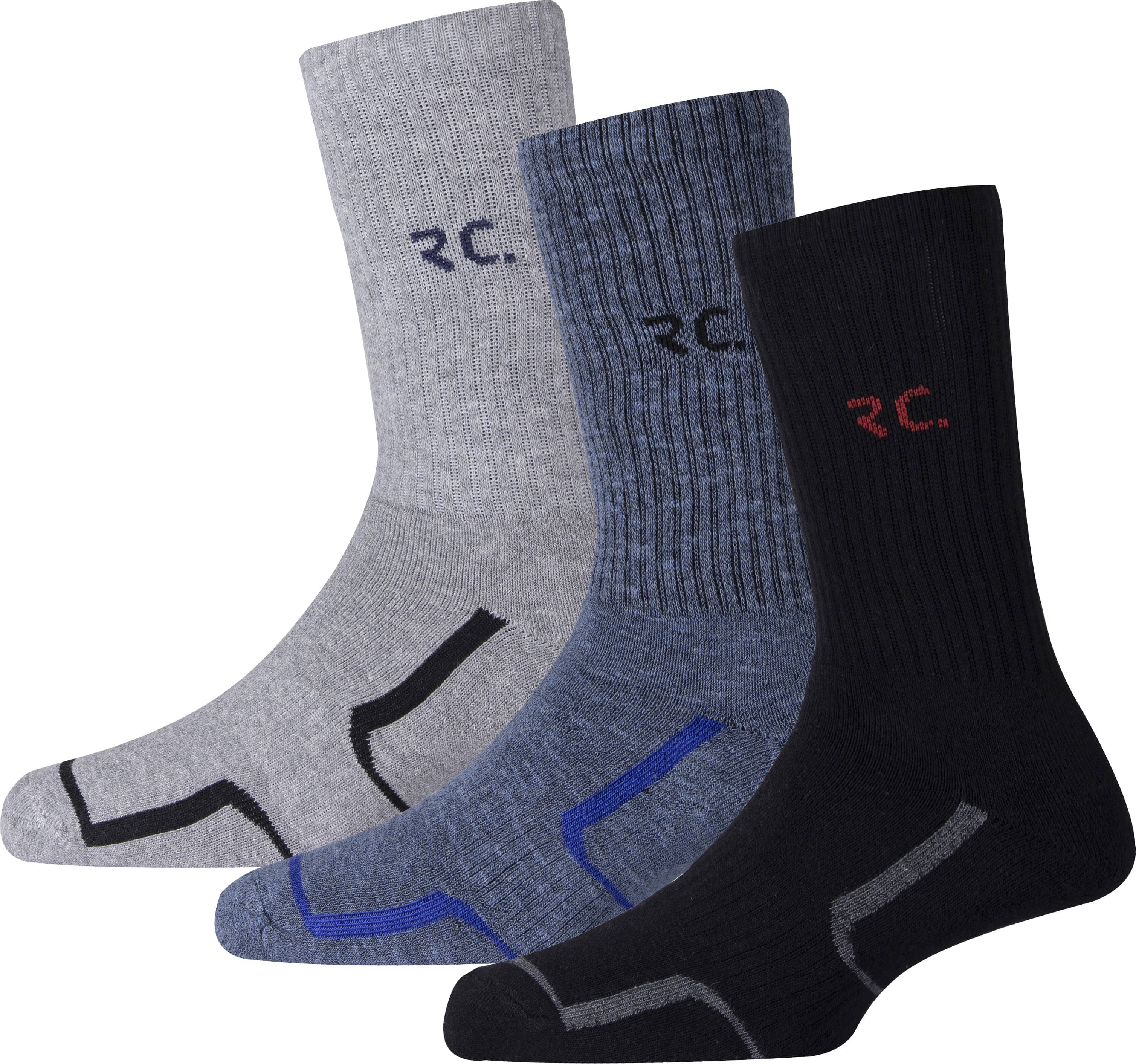 RC. ROYAL CLASS - Cotton Men's Striped Black Mid Length Socks ( Pack of 3 ) - Socks | Buy online on ZillyBuy