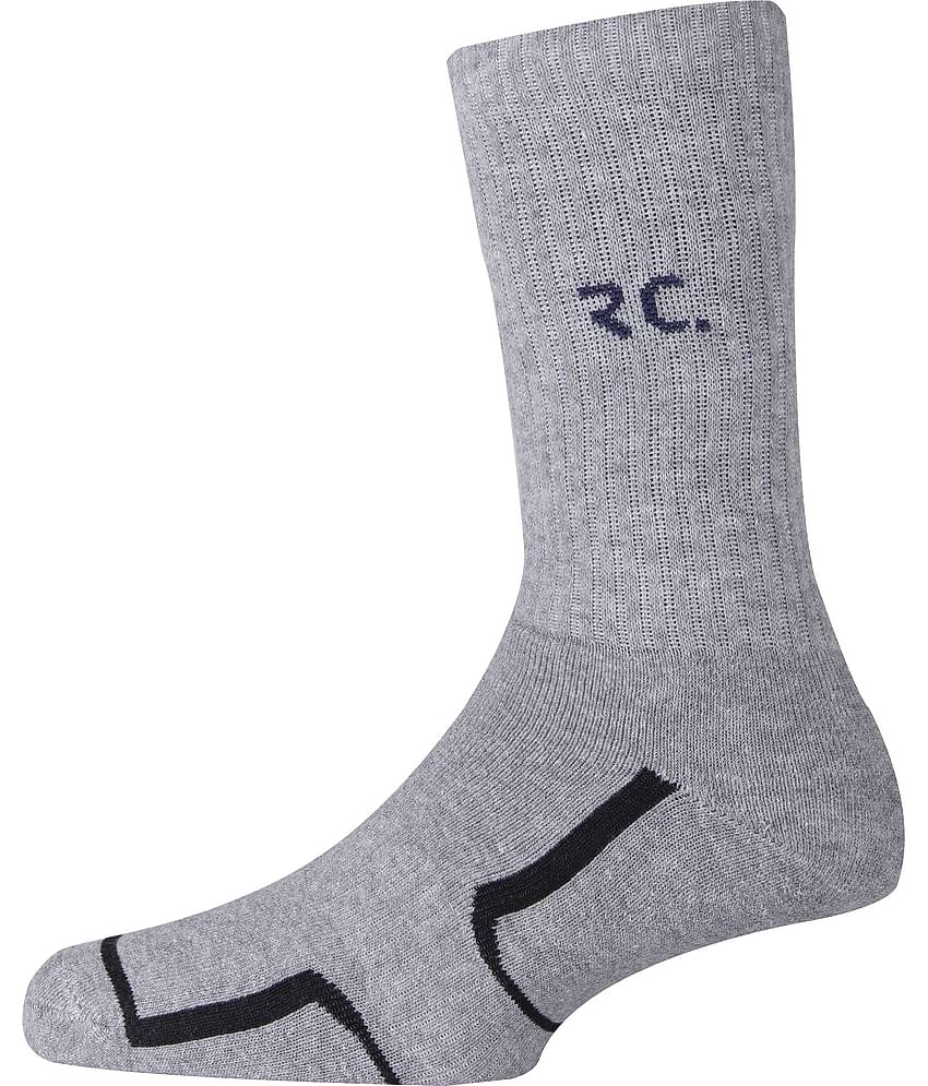 RC. ROYAL CLASS - Cotton Men's Striped Black Mid Length Socks ( Pack of 3 )