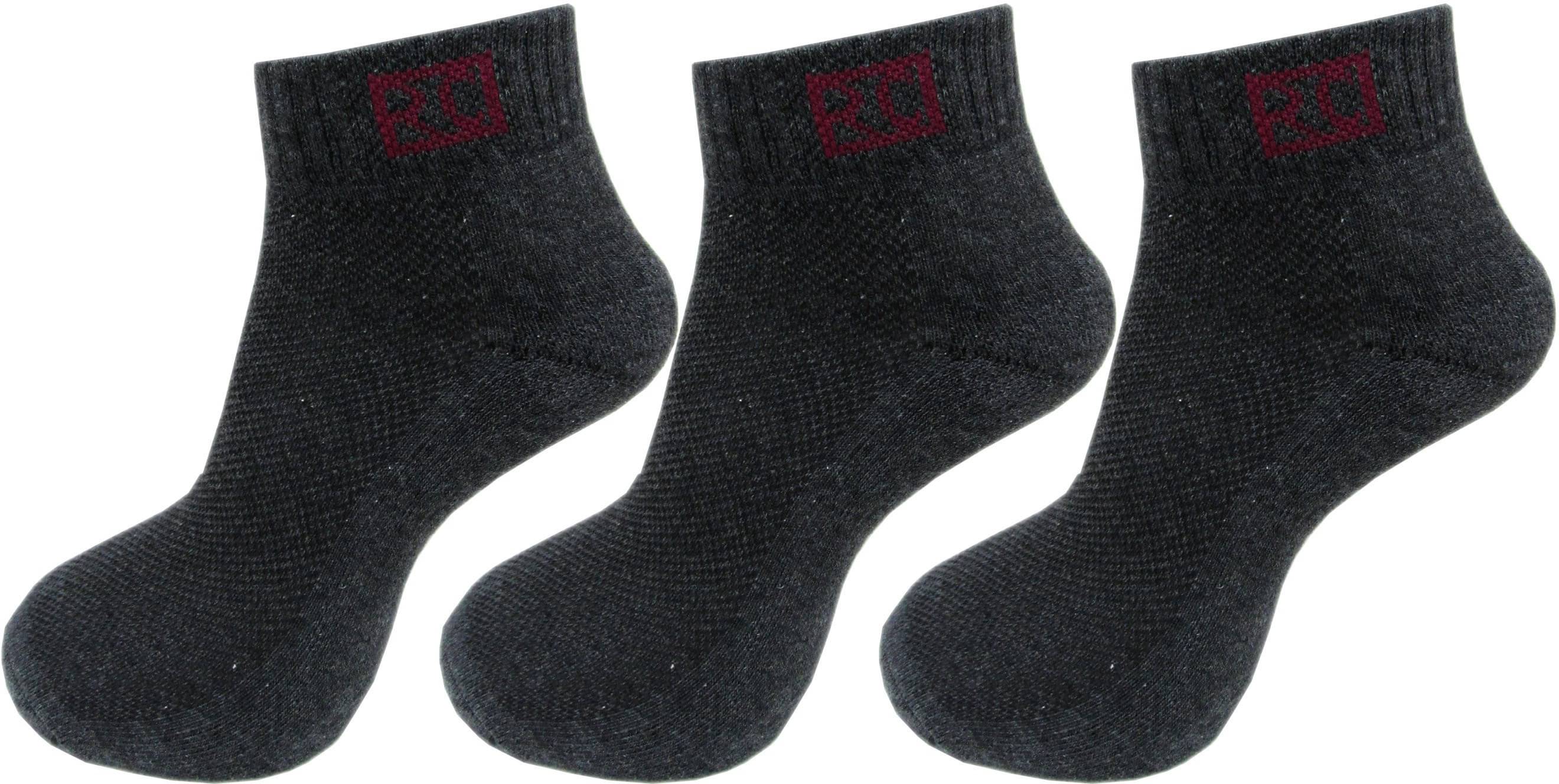     			RC. ROYAL CLASS - Cotton Men's Self Design Black Low Cut Socks ( Pack of 3 )