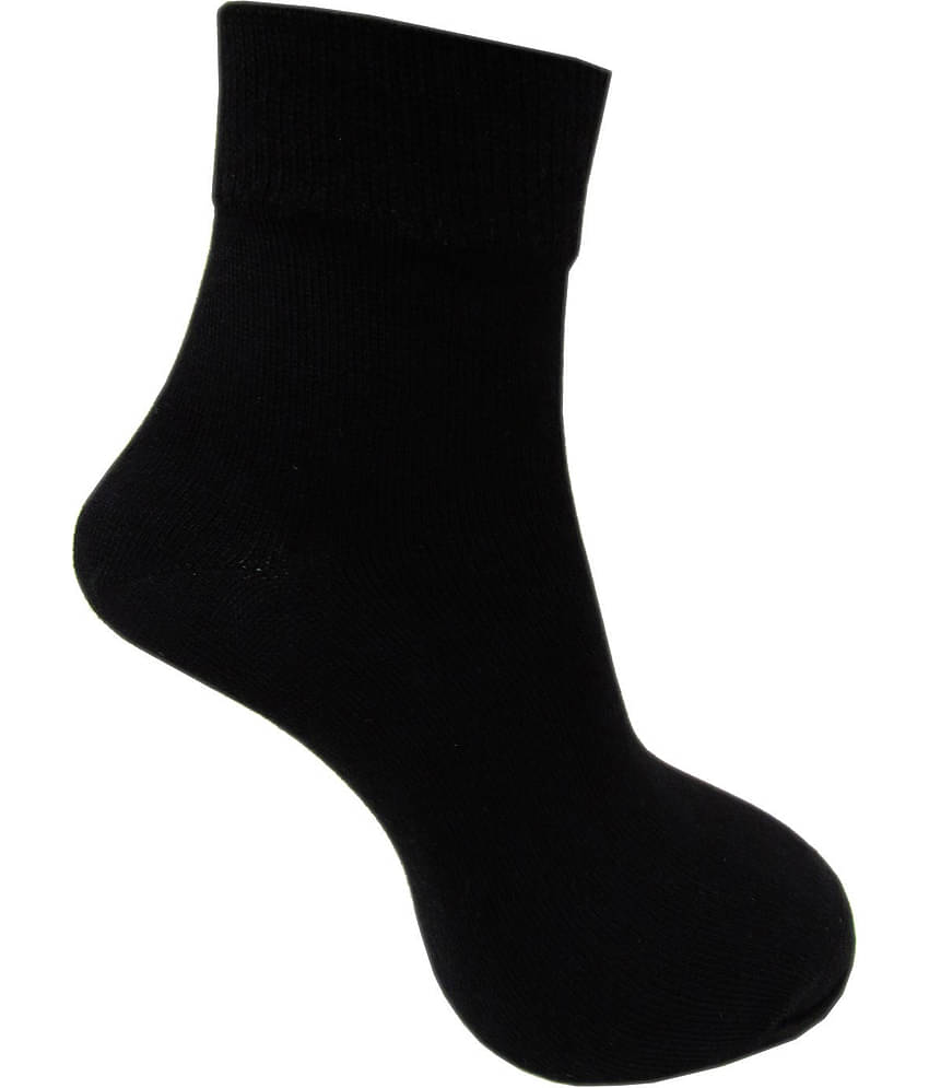 RC. ROYAL CLASS - Cotton Men's Solid Black Ankle Length Socks ( Pack of 3 )