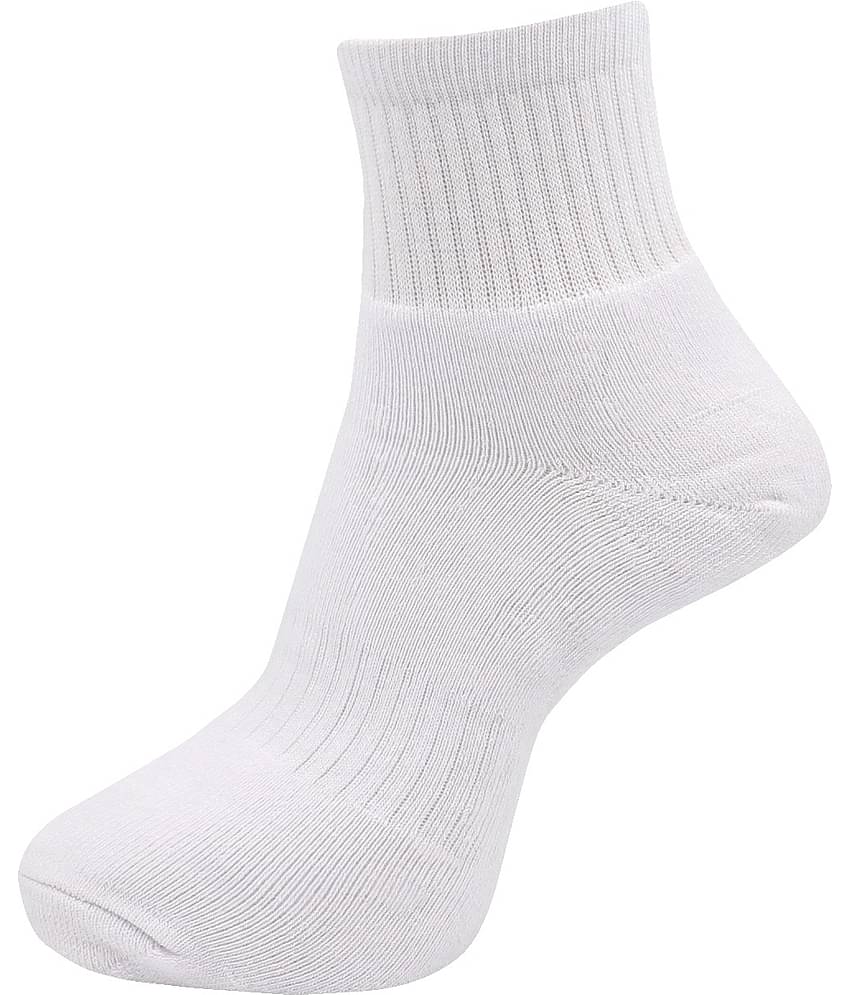 RC. ROYAL CLASS - Cotton Men's Solid White Ankle Length Socks ( Pack of 3 )