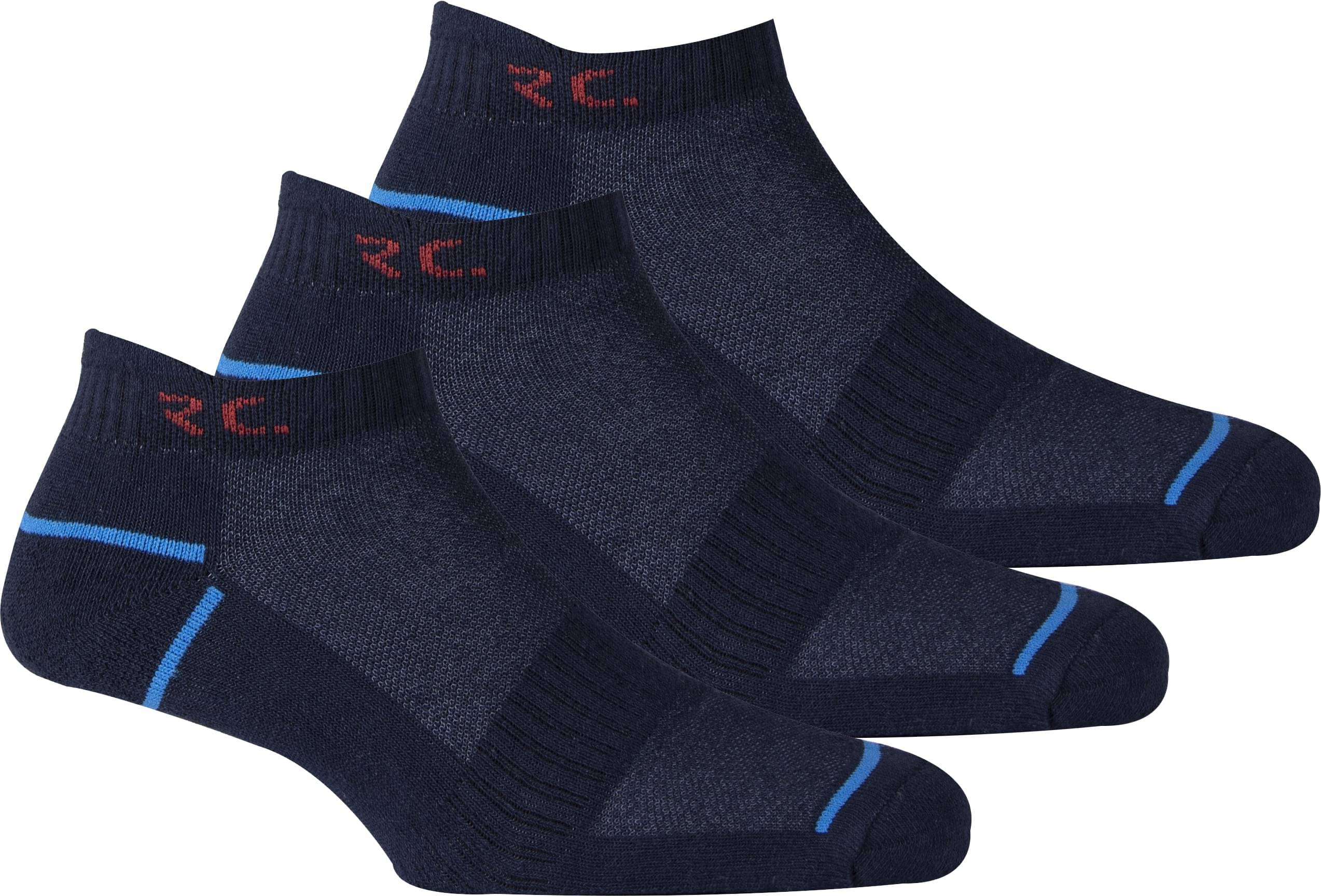     			RC. ROYAL CLASS - Cotton Men's Striped Blue Ankle Length Socks ( Pack of 3 )