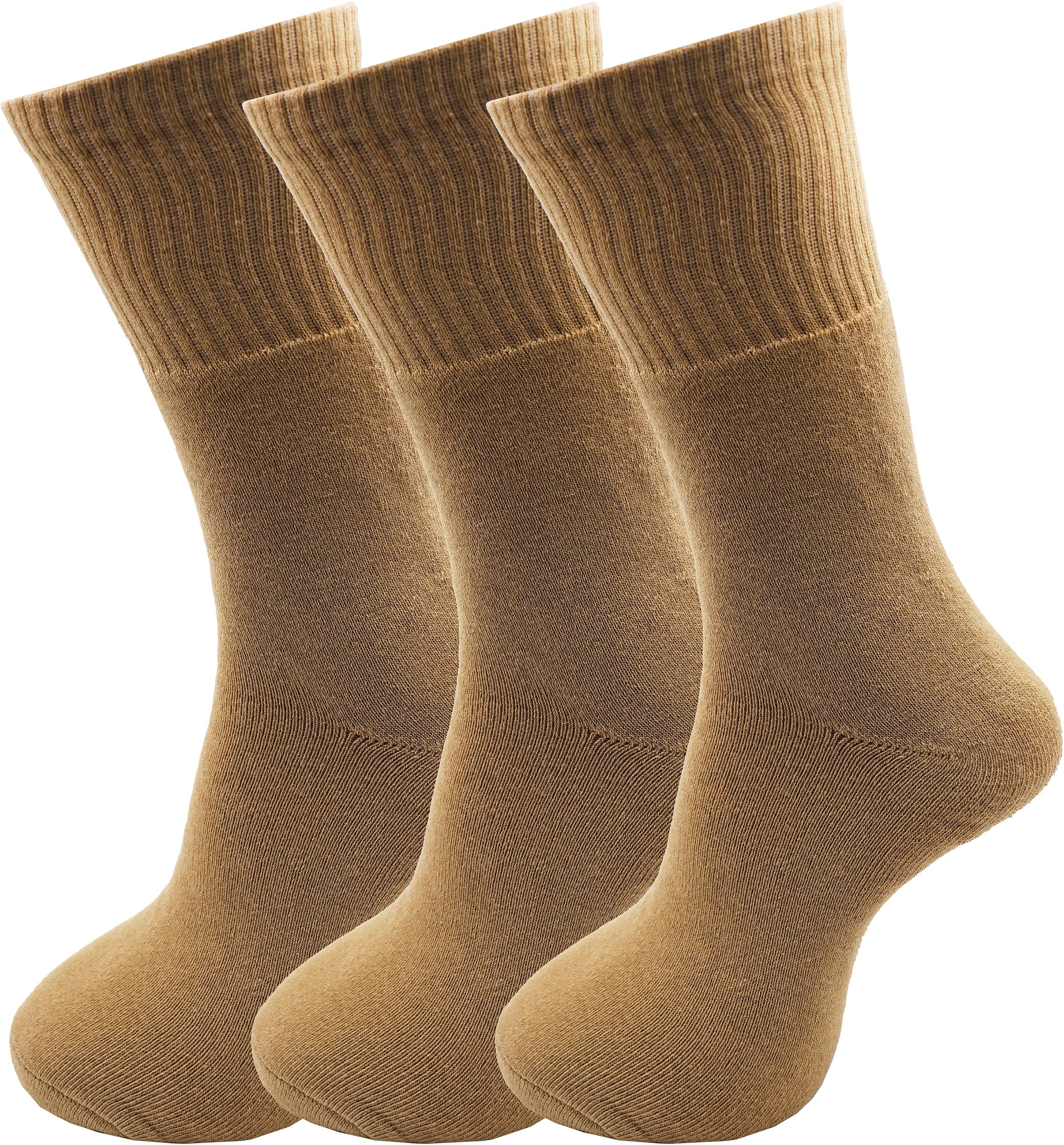     			RC. ROYAL CLASS - Cotton Men's Solid Khaki Mid Length Socks ( Pack of 3 )