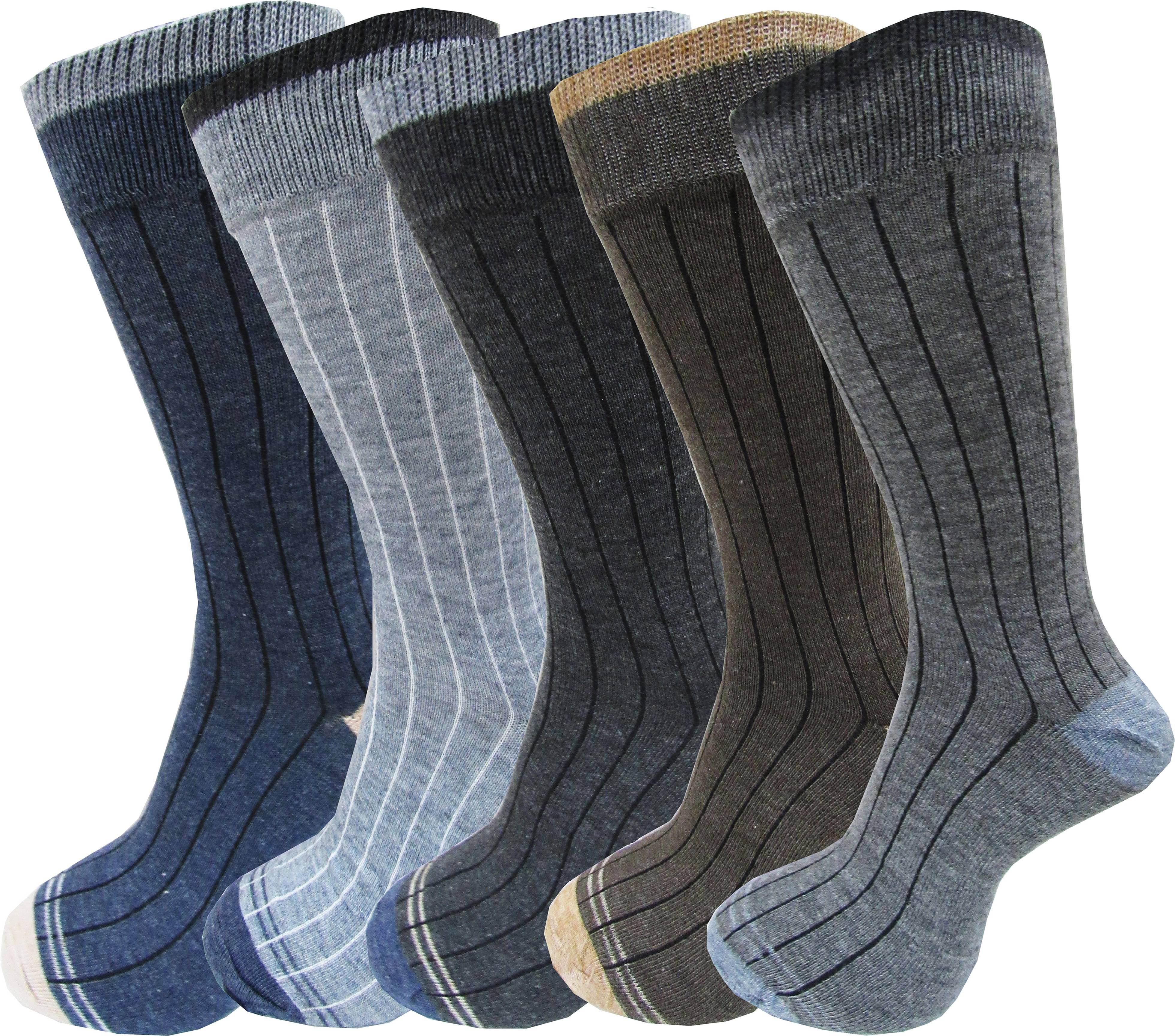     			RC. ROYAL CLASS - Woollen Men's Striped Multicolor Full Length Socks ( Pack of 5 )
