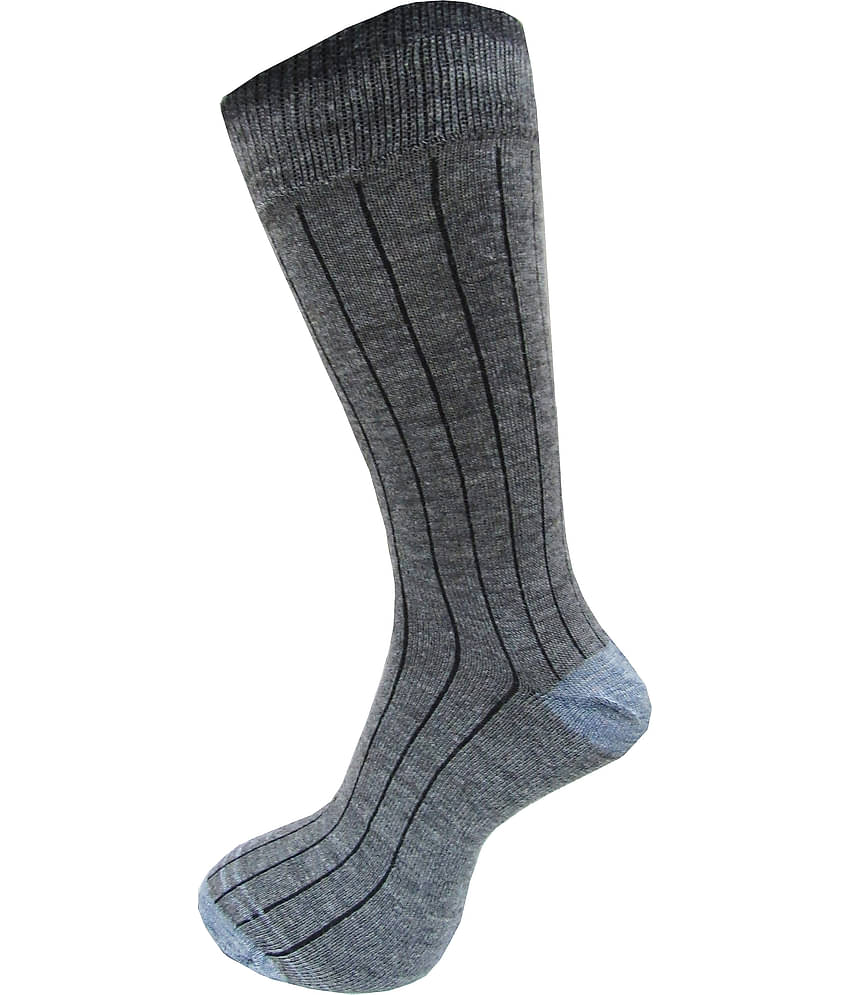 RC. ROYAL CLASS - Woollen Men's Striped Multicolor Full Length Socks ( Pack of 5 )
