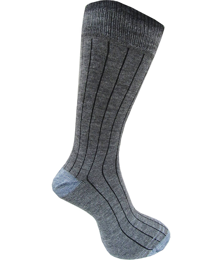RC. ROYAL CLASS - Woollen Men's Striped Multicolor Full Length Socks ( Pack of 5 )