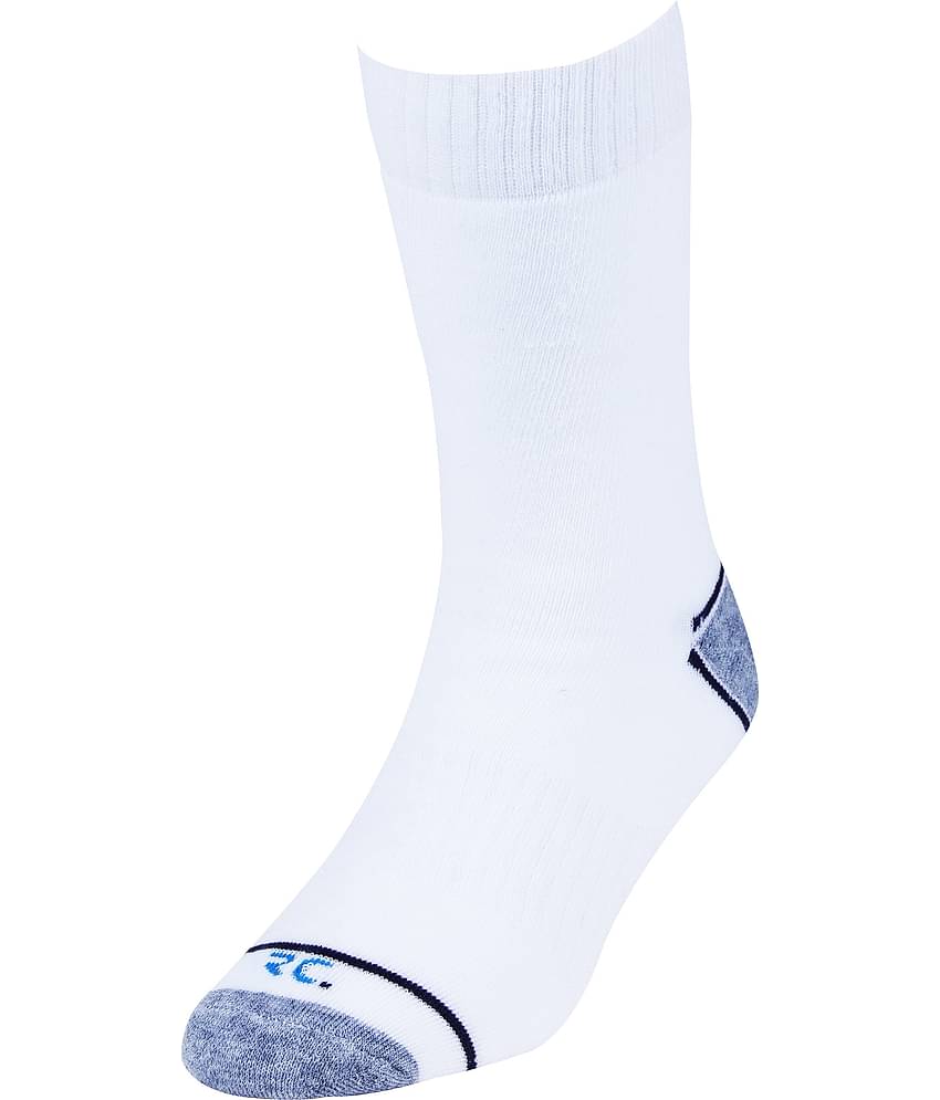 RC. ROYAL CLASS - Woollen Men's Colorblock White Mid Length Socks ( Pack of 3 )