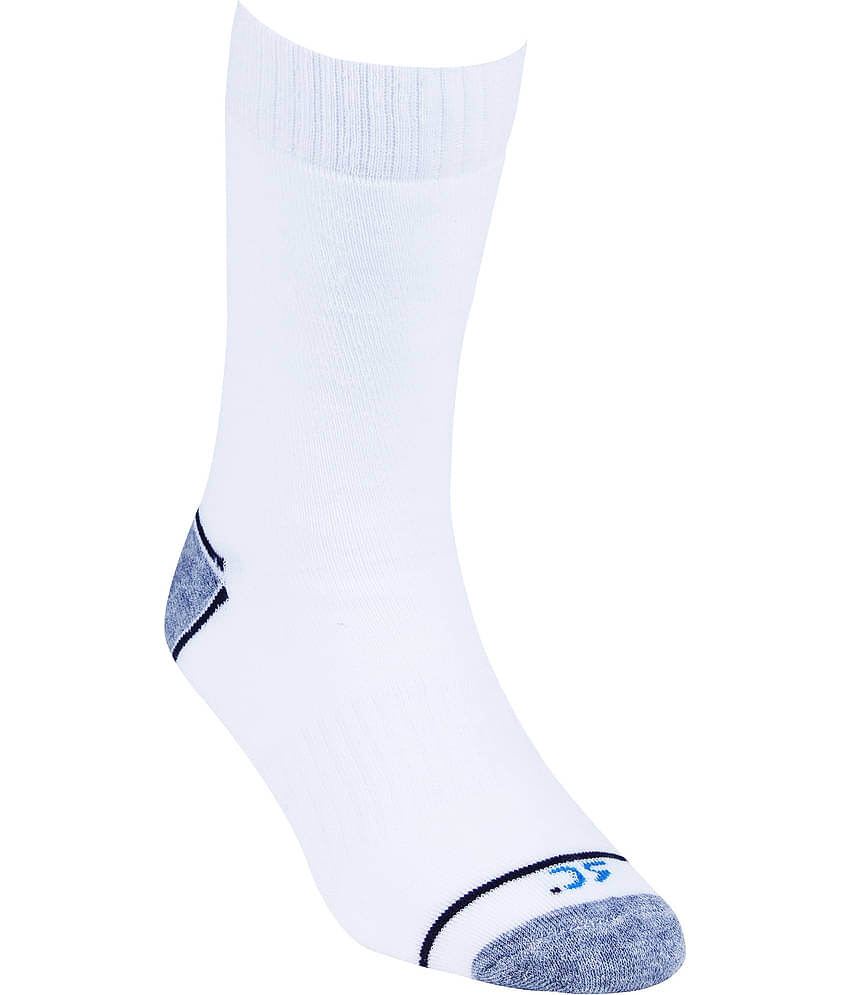 RC. ROYAL CLASS - Woollen Men's Colorblock White Mid Length Socks ( Pack of 3 )
