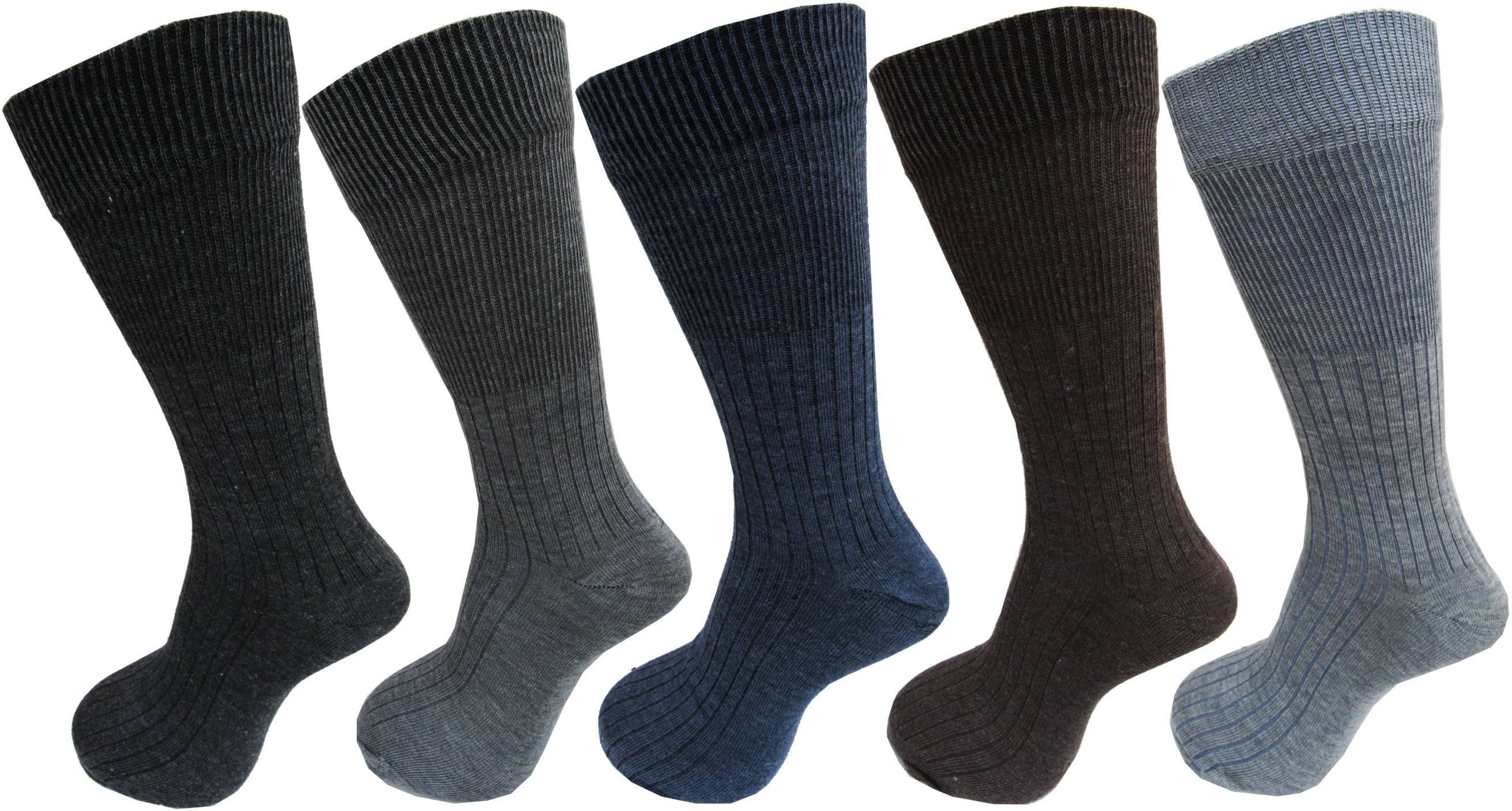     			RC. ROYAL CLASS - Woollen Men's Striped Multicolor Mid Length Socks ( Pack of 5 )