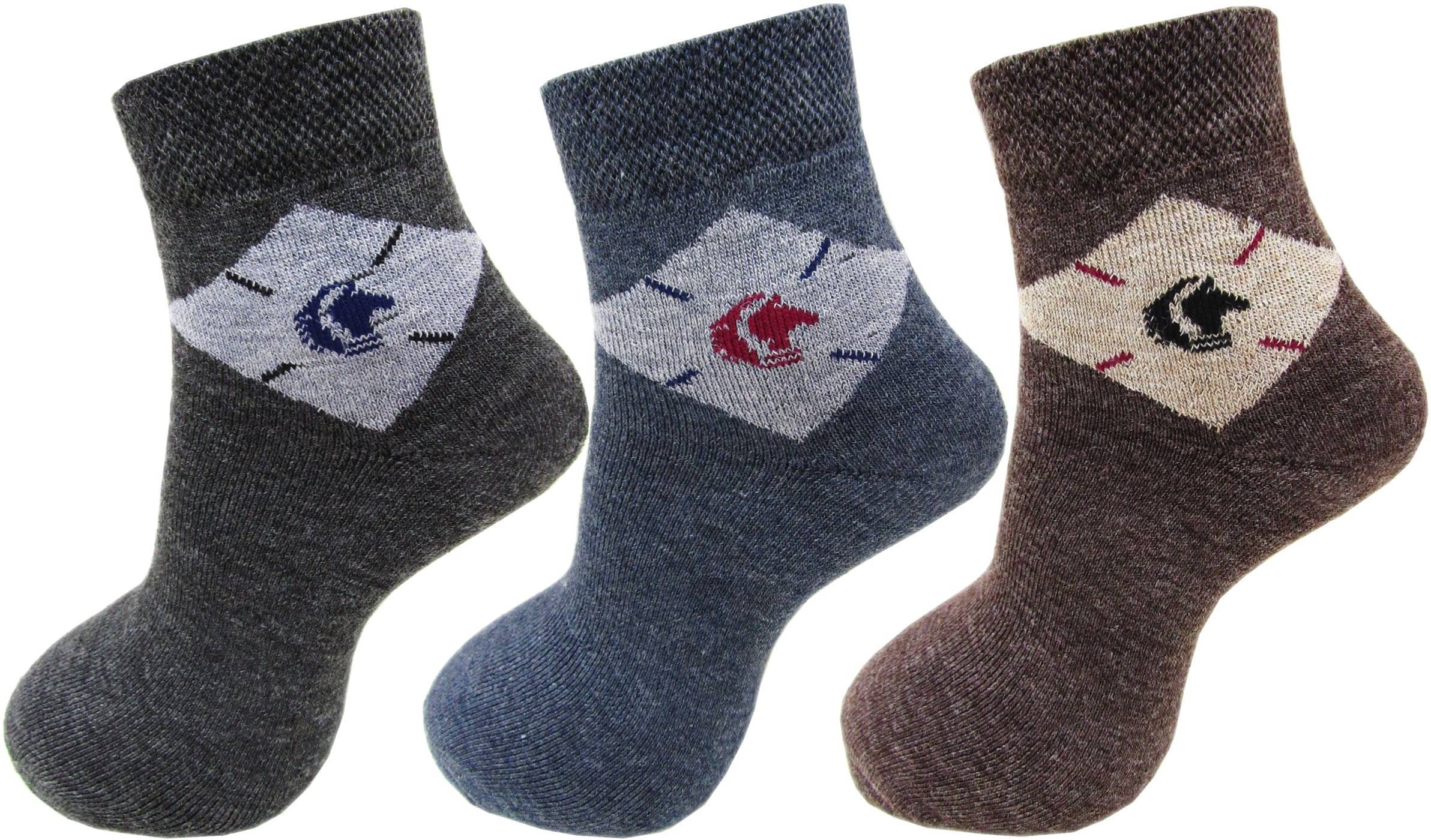 RC. ROYAL CLASS - Woollen Men's Self Design Multicolor Ankle Length Socks ( Pack of 3 ) RC. ROYAL CLASS - Woollen Men's Self Design Multicolor Ankle Length Socks ( Pack of 3 )