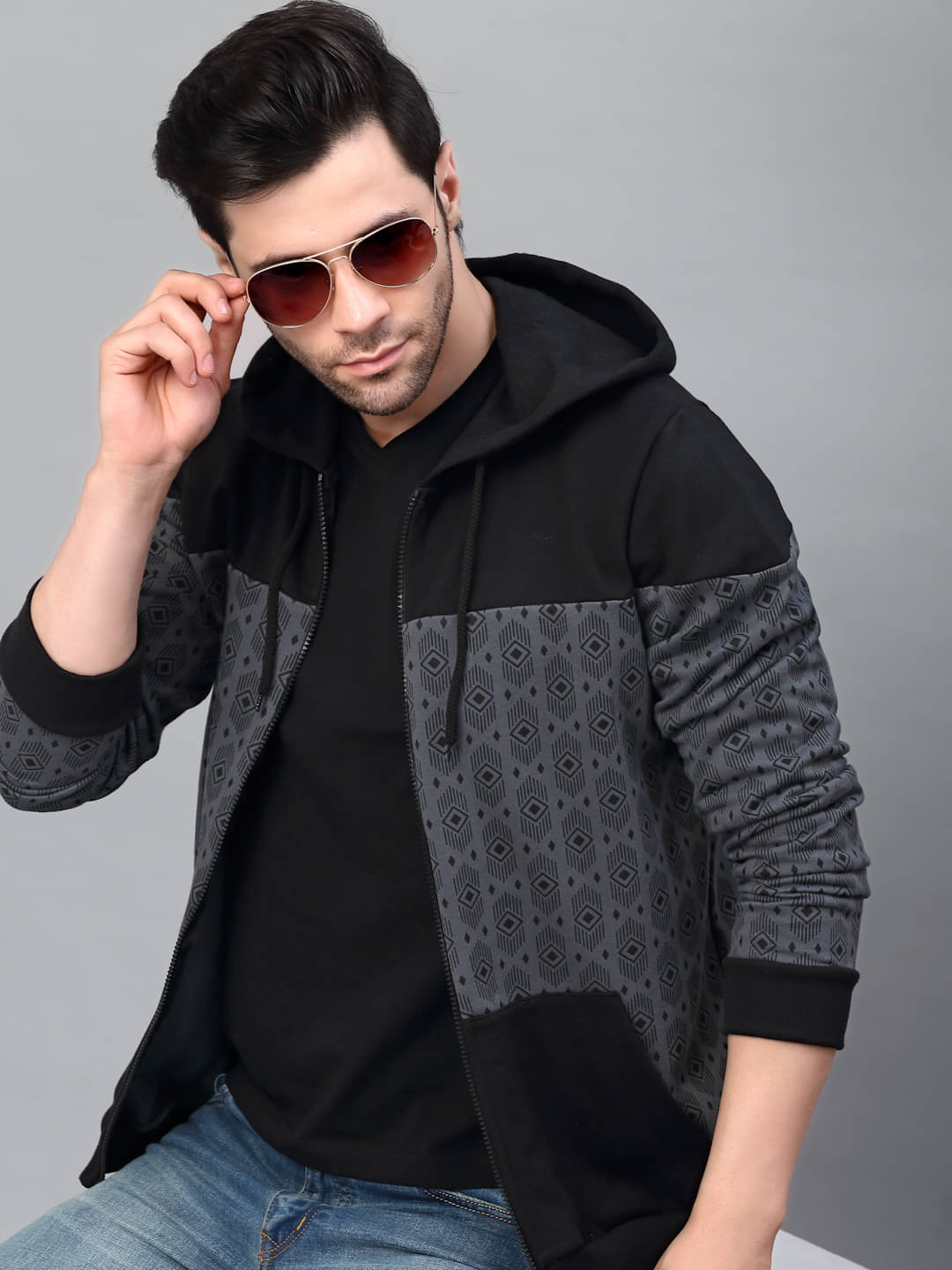     			Rigo - Grey Fleece Regular Fit Men's Casual Jacket ( Pack of 1 )