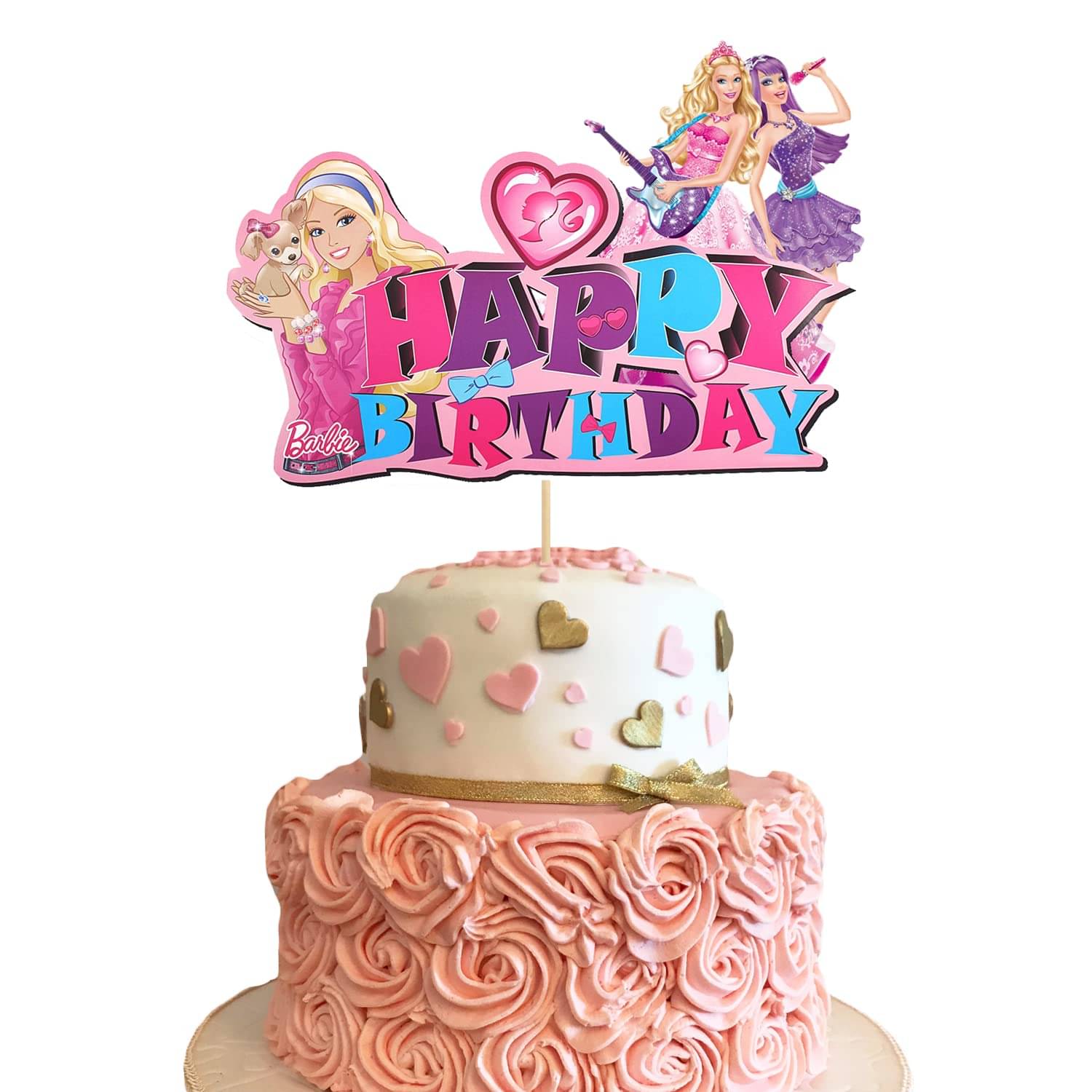     			Zyozi Princess Girl Cake Topper Girls Happy Birthday Cake Toppers, Party Supplies Favor Cake Decorations Cake Topper