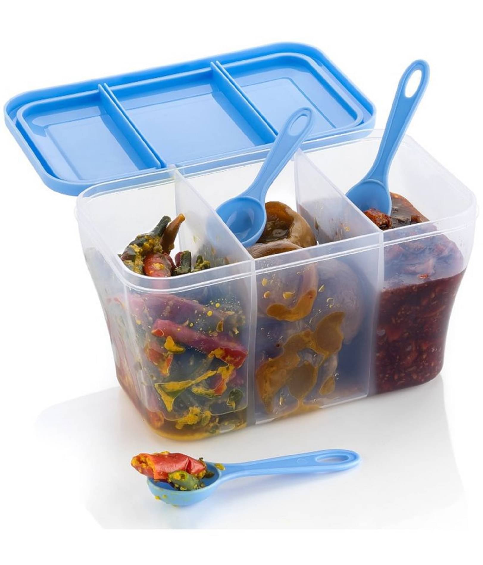     			Analog kitchenware - Polyproplene Blue Pickle Container ( Set of 1 - 1100 )