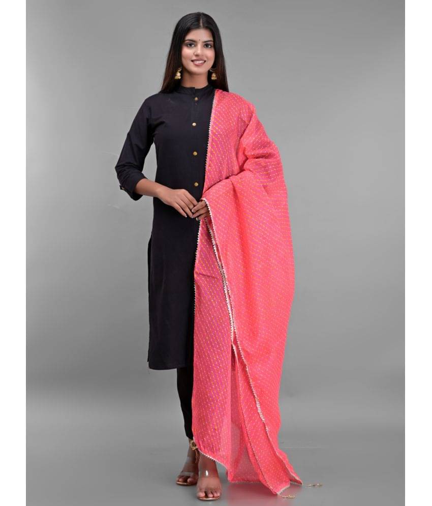     			Anjaneya Creations - Pink Cotton Women's Dupatta - ( Pack of 1 )