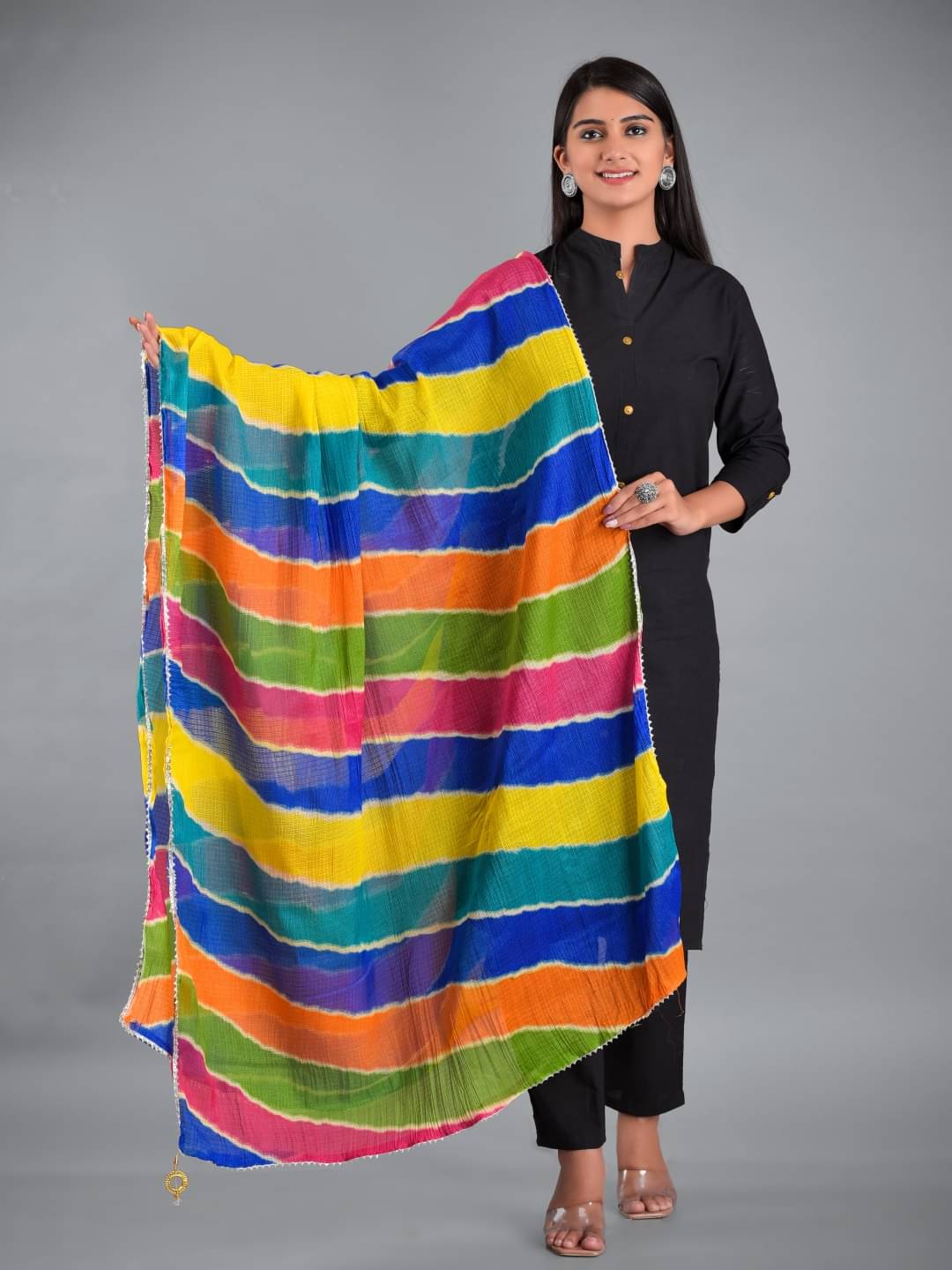 Apratim - Multicoloured Cotton Women's Dupatta - ( Pack of 1 ) Apratim - Multicoloured Cotton Women's Dupatta - ( Pack of 1 )
