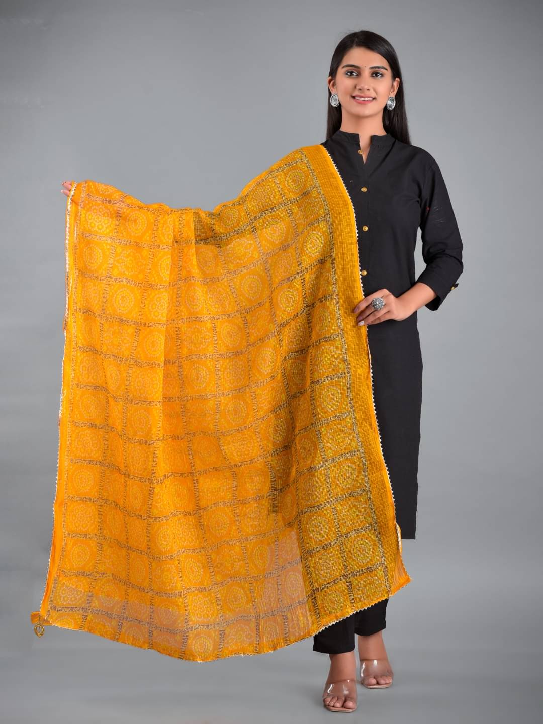     			Apratim - Yellow Cotton Women's Dupatta - ( Pack of 1 )