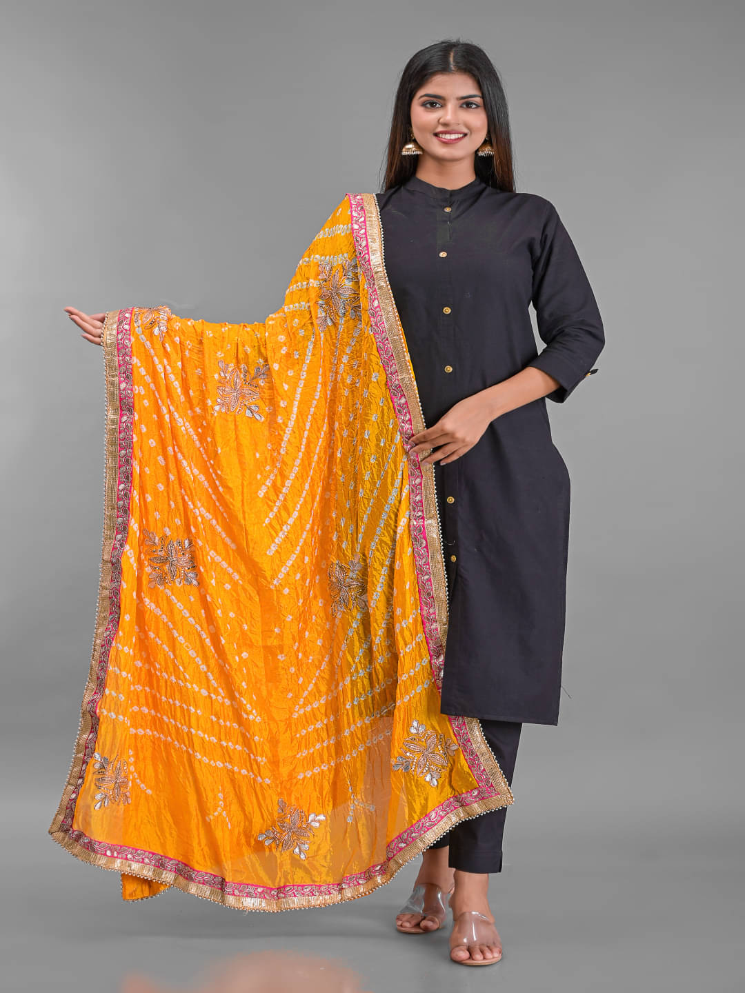 Apratim - Yellow Silk Women's Dupatta - ( Pack of 1 ) Apratim - Yellow Silk Women's Dupatta - ( Pack of 1 )