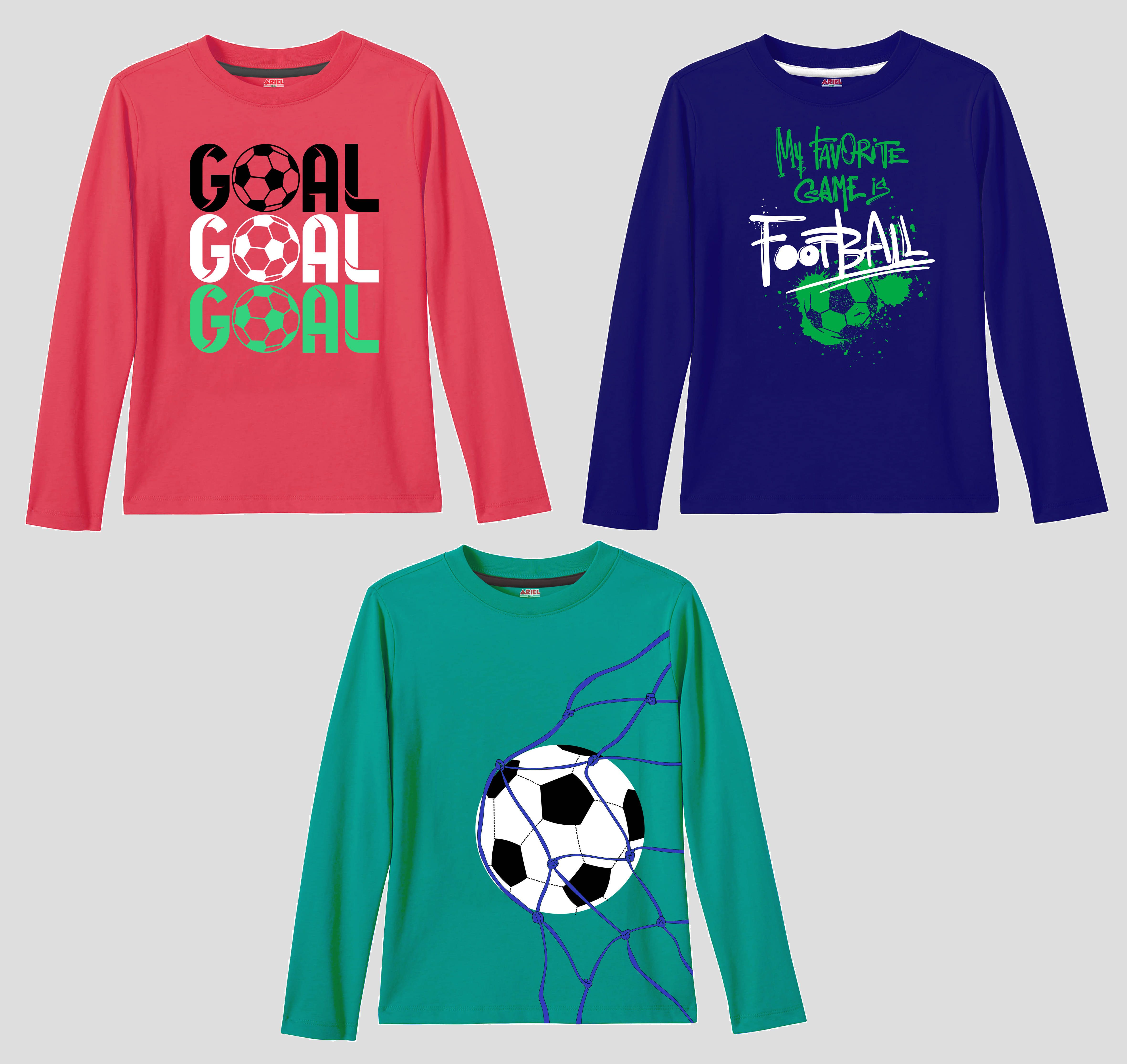     			Ariel Pack of 1 Boys Cotton Blend T-Shirt ( Multicolor )