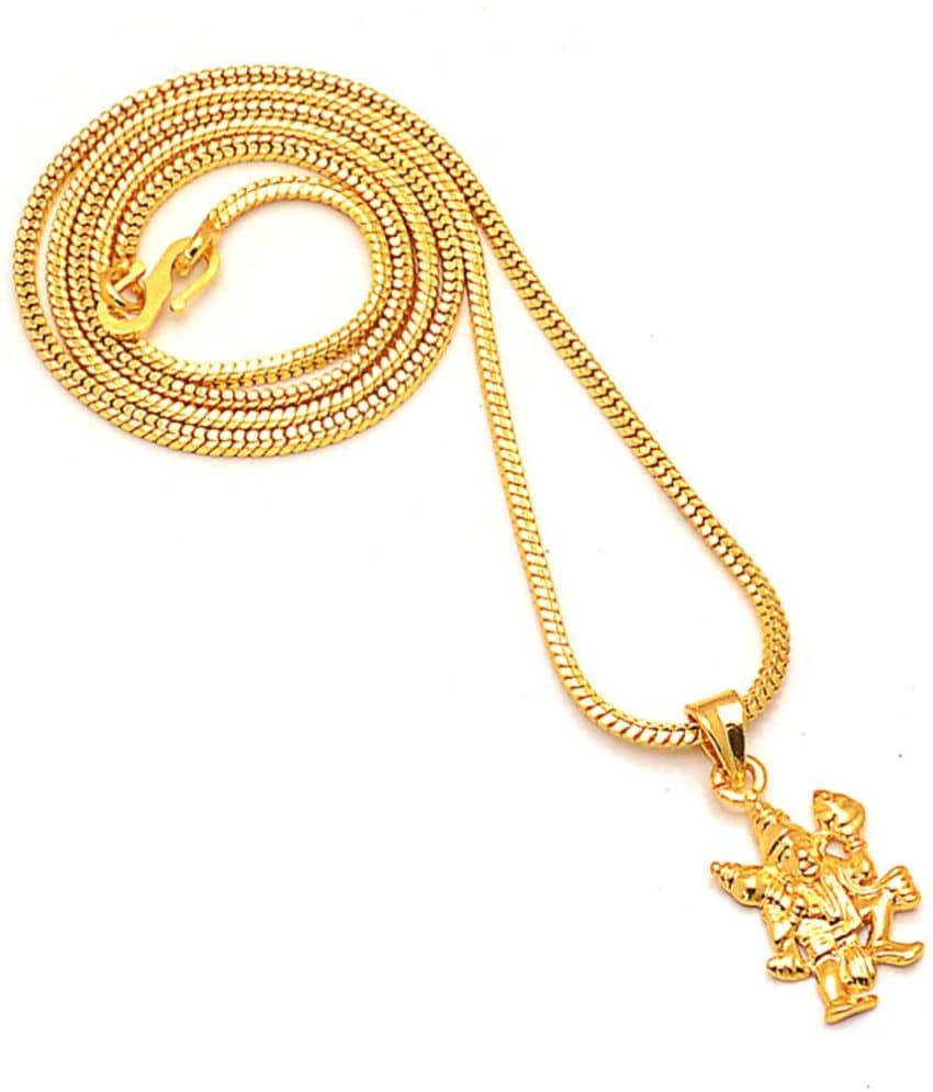 Jewar Mandi - Gold Men's Religious Pendant With Chain ( Pack of 1 ) - Jewellery Sets | Buy online on ZillyBuy