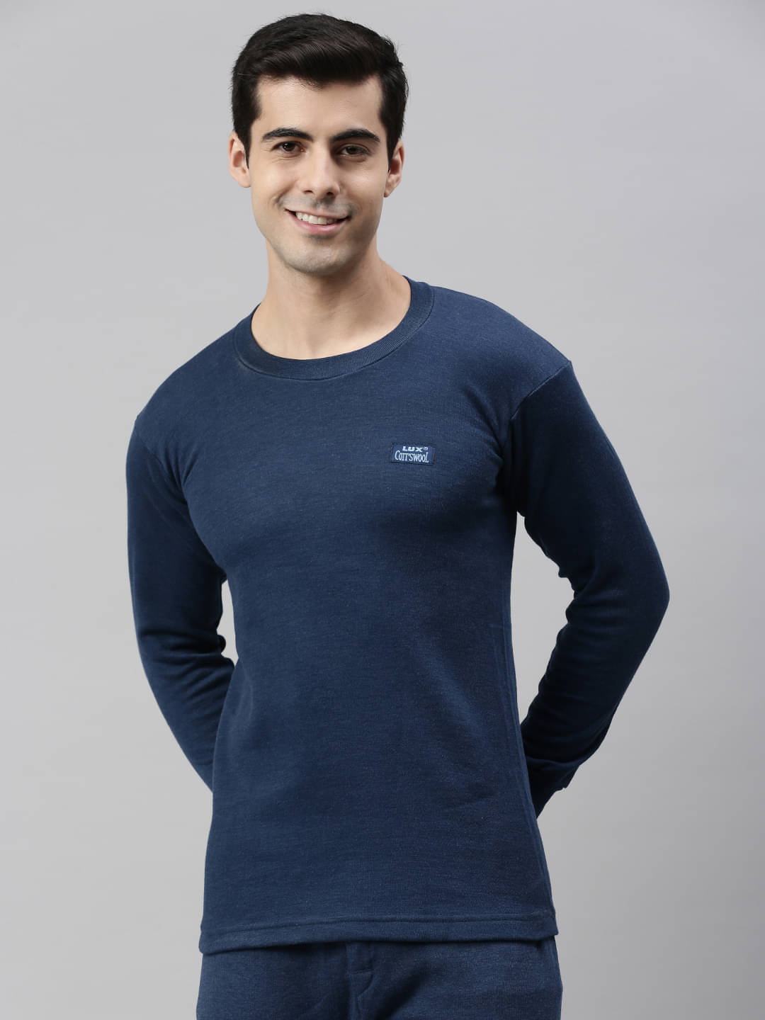     			Lux Cottswool Pack of 1 Cotton Blend Thermal Tops For Men's ( Blue )