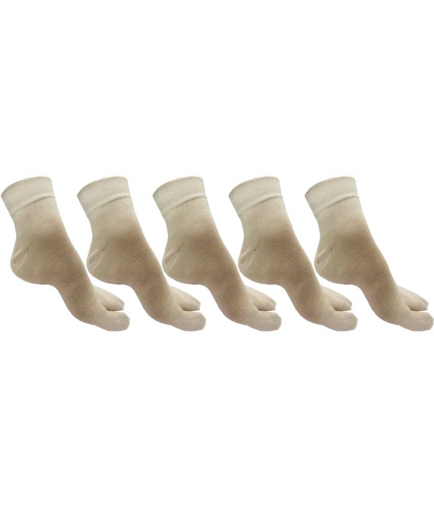 RC. ROYAL CLASS - Beige Cotton Women's Thumb Socks ( Pack of 5 )     			RC. ROYAL CLASS - Beige Cotton Women's Thumb Socks ( Pack of 5 )