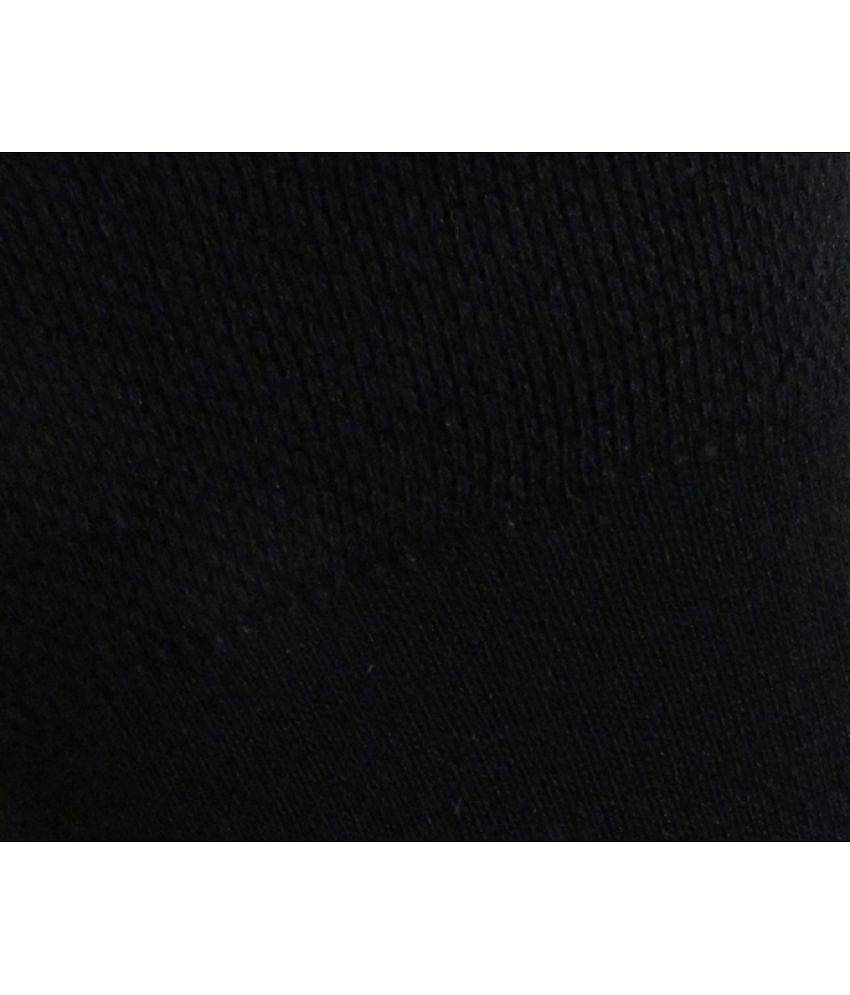 RC. ROYAL CLASS - Cotton Men's Solid Black Mid Length Socks ( Pack of 3 )