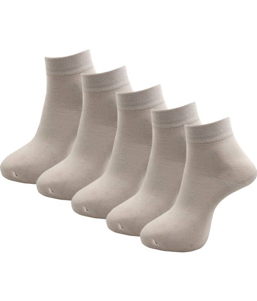     			RC. ROYAL CLASS - Cotton Men's Self Design Beige Ankle Length Socks ( Pack of 5 )