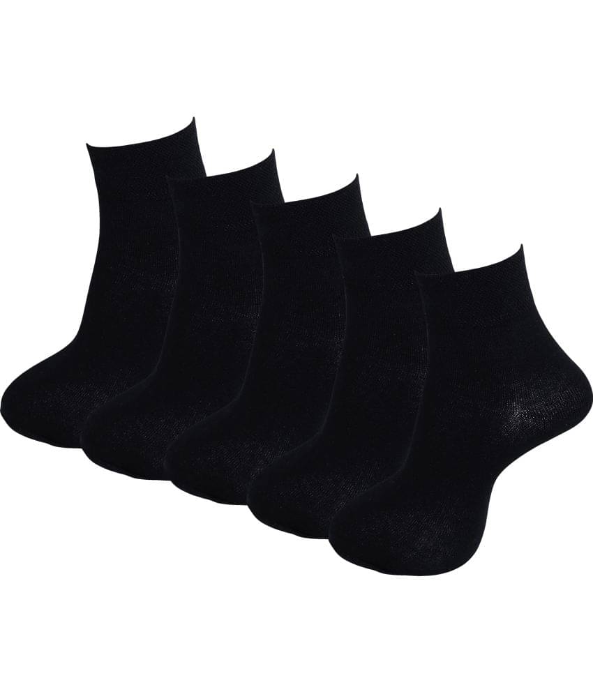     			RC. ROYAL CLASS - Cotton Men's Solid Black Ankle Length Socks ( Pack of 5 )