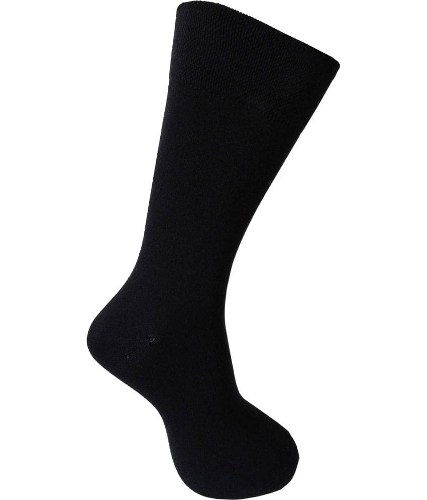     			RC. ROYAL CLASS - Cotton Men's Solid Black Mid Length Socks ( Pack of 5 )