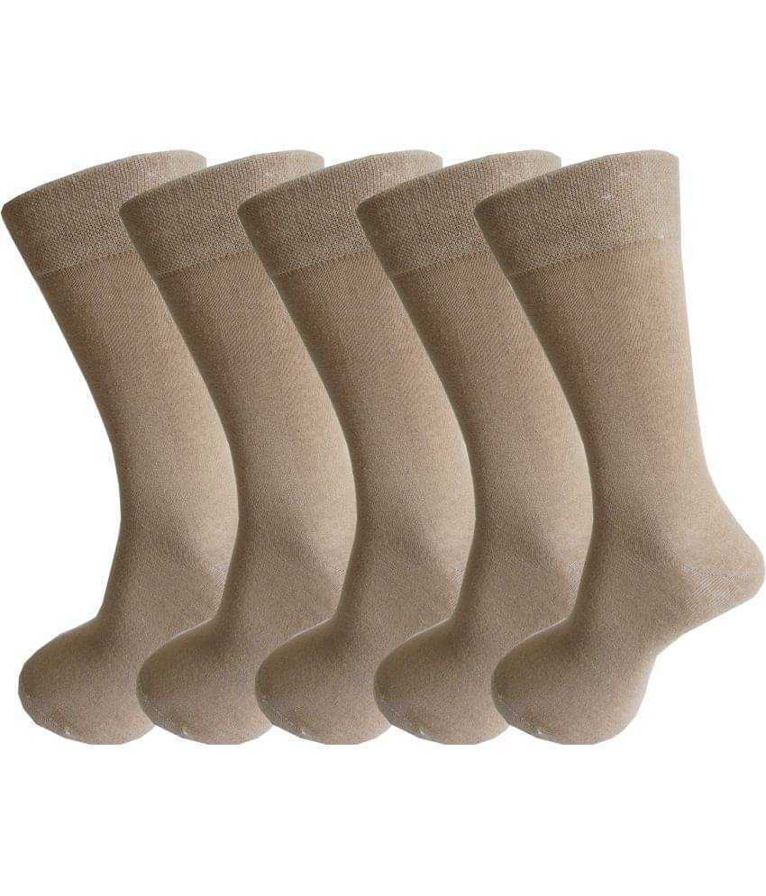 RC. ROYAL CLASS - Cotton Men's Solid Beige Mid Length Socks ( Pack of 5 ) RC. ROYAL CLASS - Cotton Men's Solid Beige Mid Length Socks ( Pack of 5 )