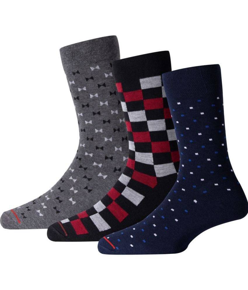     			RC. ROYAL CLASS - Cotton Men's Self Design Black Mid Length Socks ( Pack of 3 )